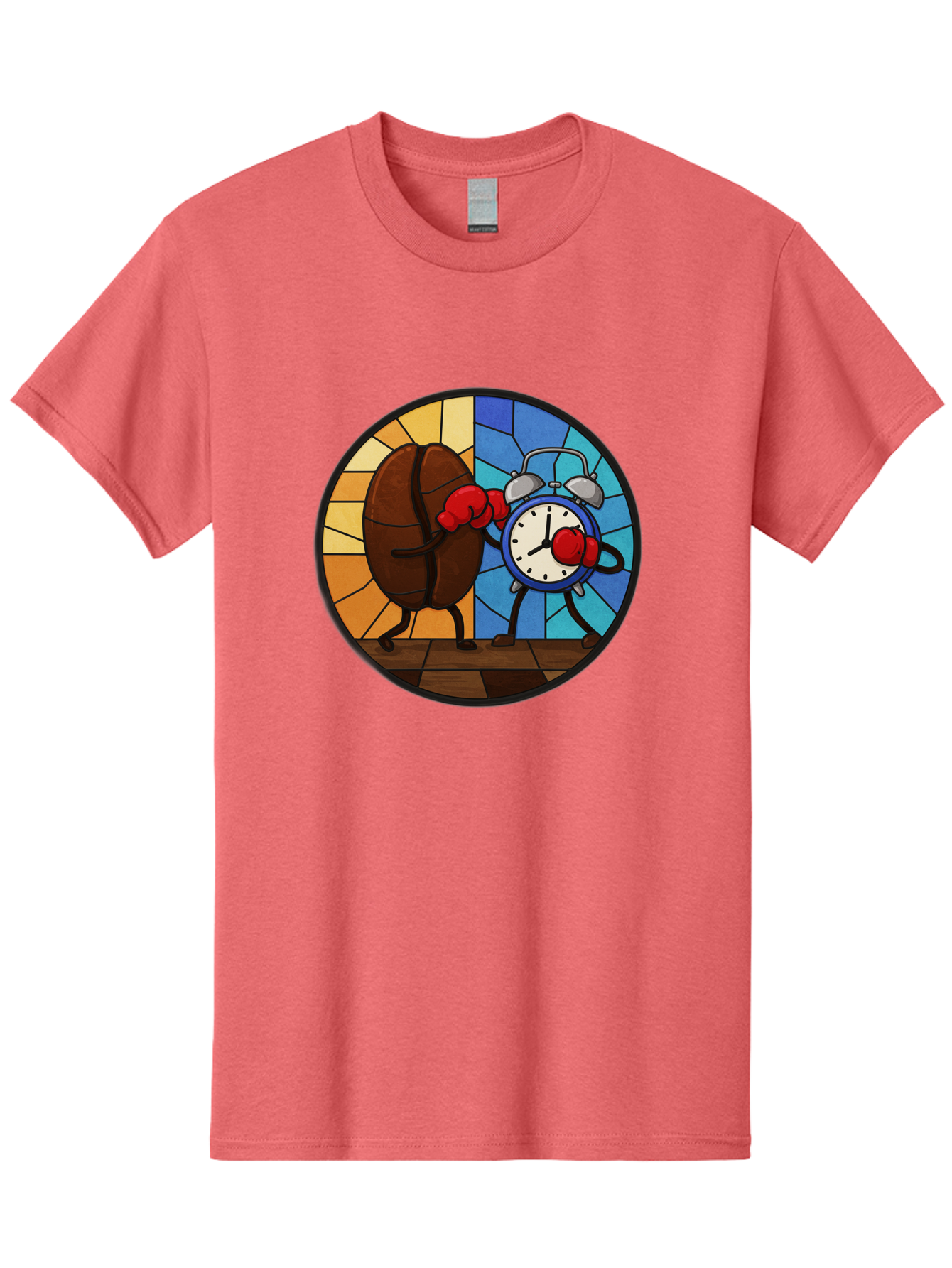 Coffee-Bean-Vs-Alarm-Clock-1 Men'S Graphic Tee, 100% Cotton, Comfortable Casual Summer Wear, Machine Washable, Vintage Camera, Old Camera, Antique Camera, Black Camera, Classic Photography, Photography Equipment, Nostalgic Device, Film Camera, Bam075