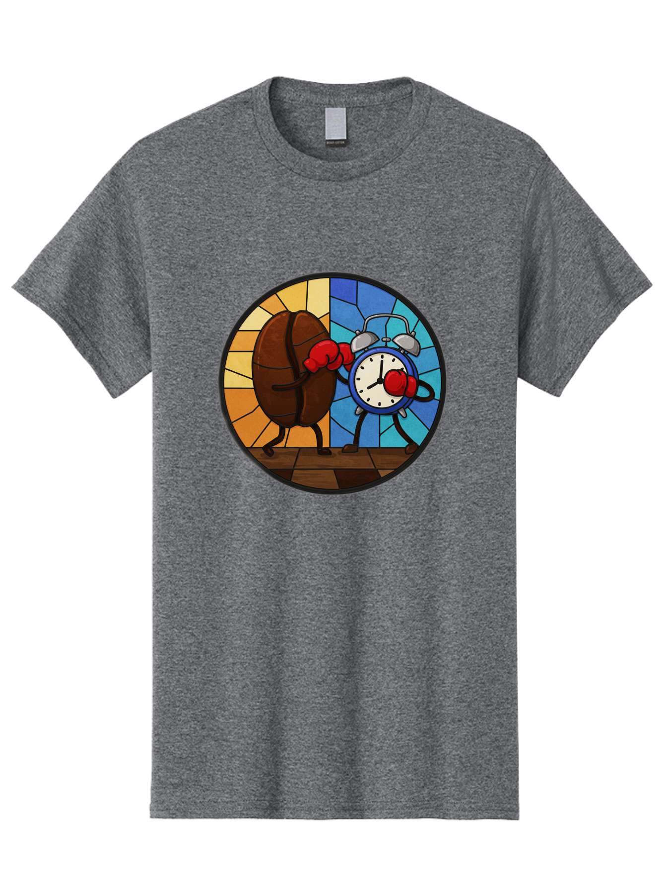 Coffee-Bean-Vs-Alarm-Clock-1 Men'S Graphic Tee, 100% Cotton, Comfortable Casual Summer Wear, Machine Washable, Vintage Camera, Old Camera, Antique Camera, Black Camera, Classic Photography, Photography Equipment, Nostalgic Device, Film Camera, Bam075
