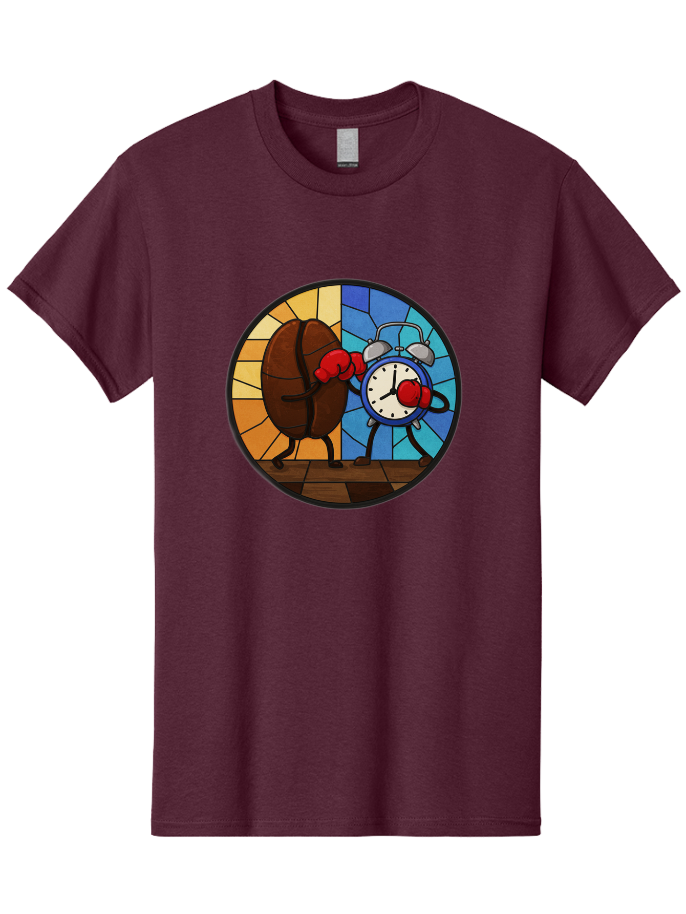 Coffee-Bean-Vs-Alarm-Clock-1 Men'S Graphic Tee, 100% Cotton, Comfortable Casual Summer Wear, Machine Washable, Vintage Camera, Old Camera, Antique Camera, Black Camera, Classic Photography, Photography Equipment, Nostalgic Device, Film Camera, Bam075