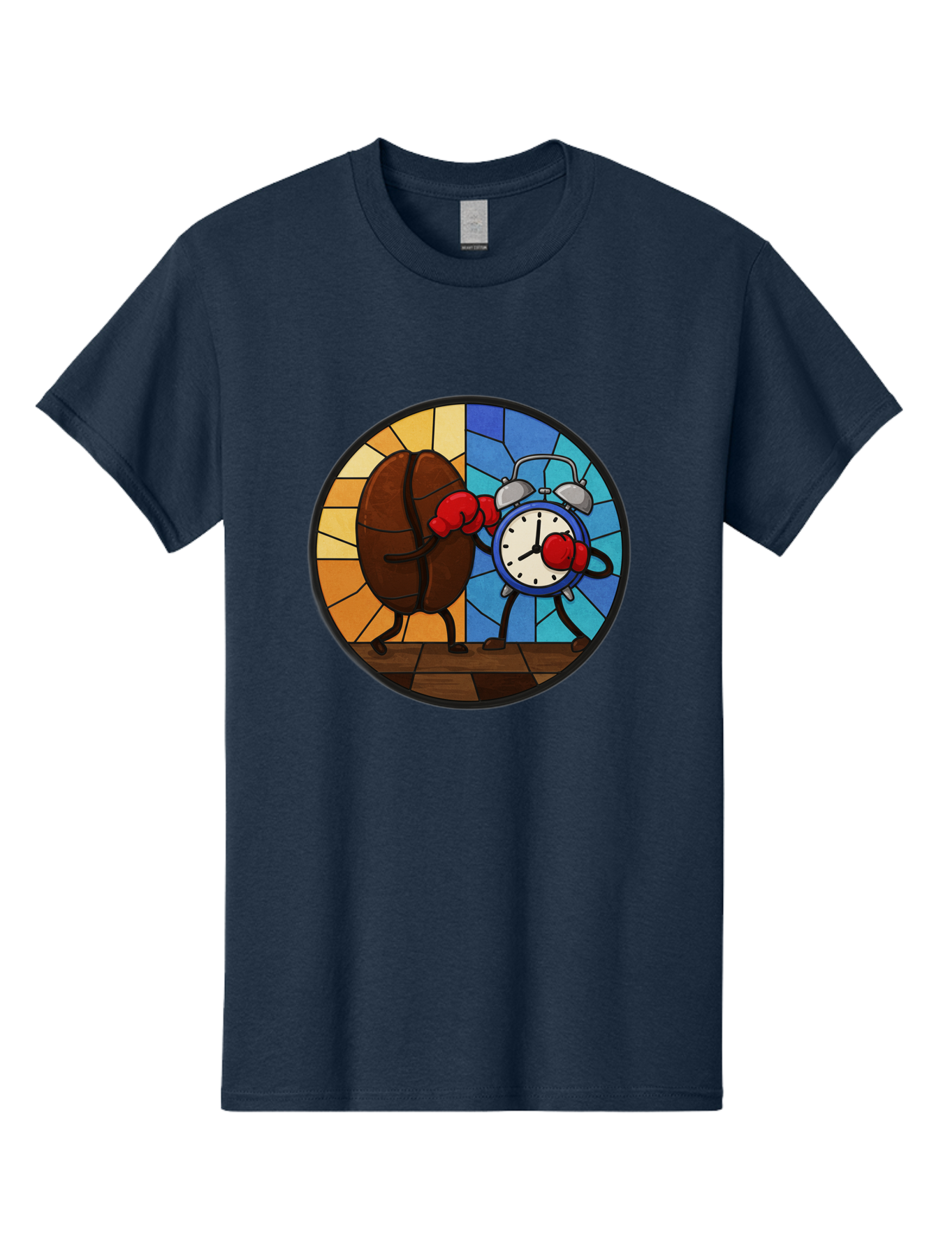 Coffee-Bean-Vs-Alarm-Clock-1 Men'S Graphic Tee, 100% Cotton, Comfortable Casual Summer Wear, Machine Washable, Vintage Camera, Old Camera, Antique Camera, Black Camera, Classic Photography, Photography Equipment, Nostalgic Device, Film Camera, Bam075
