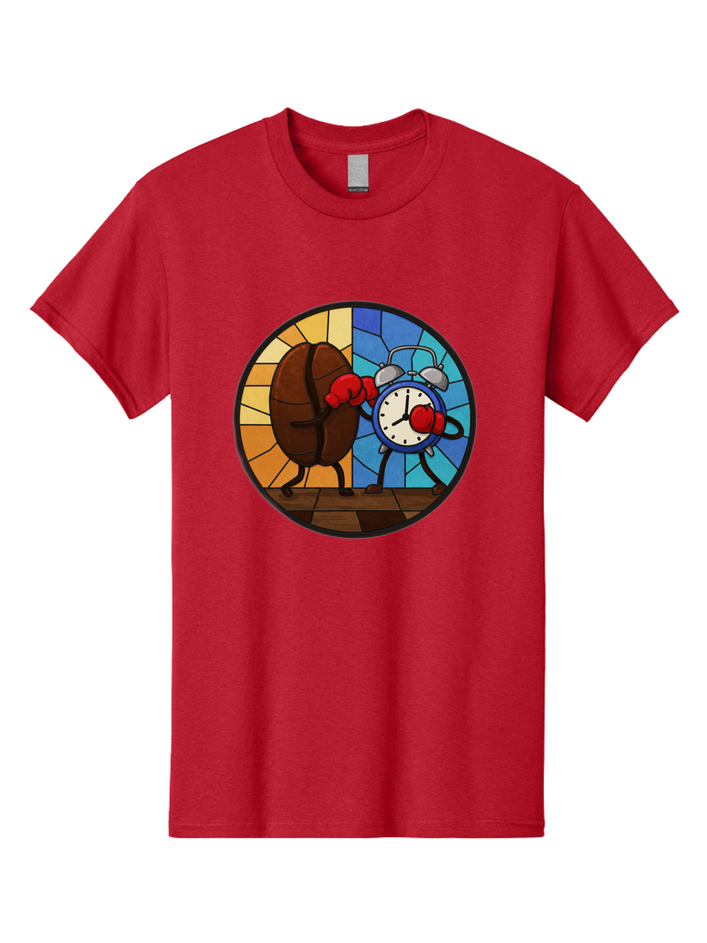 Coffee-Bean-Vs-Alarm-Clock-1 Men'S Graphic Tee, 100% Cotton, Comfortable Casual Summer Wear, Machine Washable, Vintage Camera, Old Camera, Antique Camera, Black Camera, Classic Photography, Photography Equipment, Nostalgic Device, Film Camera, Bam075