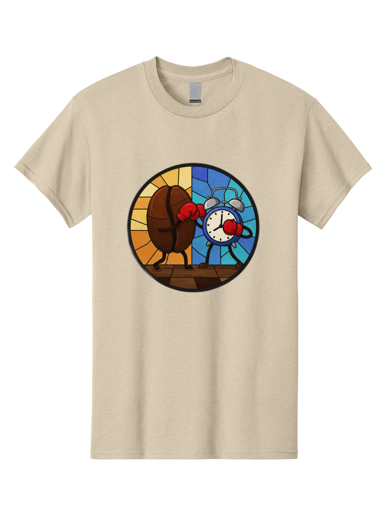 Coffee-Bean-Vs-Alarm-Clock-1 Men'S Graphic Tee, 100% Cotton, Comfortable Casual Summer Wear, Machine Washable, Vintage Camera, Old Camera, Antique Camera, Black Camera, Classic Photography, Photography Equipment, Nostalgic Device, Film Camera, Bam075