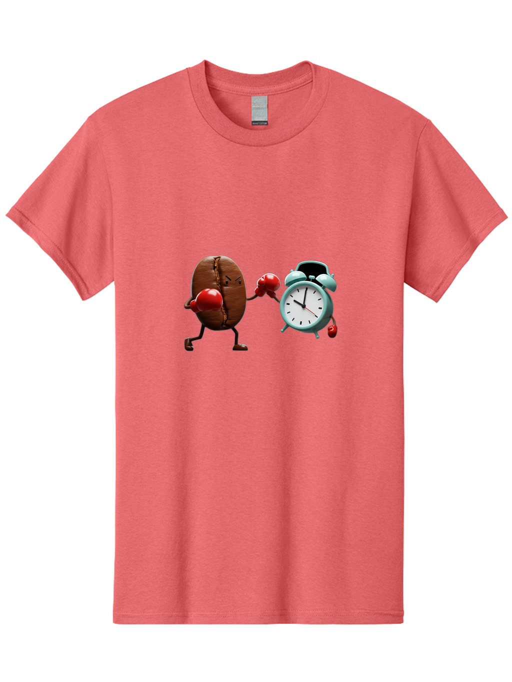 Coffee-Bean-Vs-Alarm-Clock-2 Men'S Graphic Tee, 100% Cotton, Comfortable Casual Summer Wear, Machine Washable, Vintage Camera, Old Camera, Antique Camera, Black Camera, Classic Photography, Photography Equipment, Nostalgic Device, Film Camera, Bam076