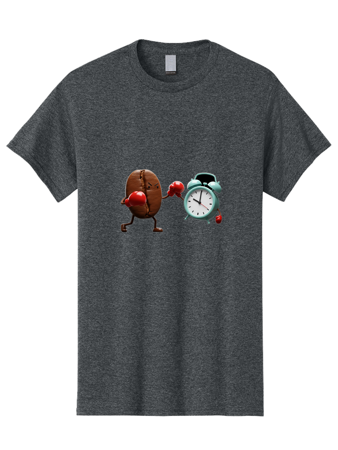 Coffee-Bean-Vs-Alarm-Clock-2 Men'S Graphic Tee, 100% Cotton, Comfortable Casual Summer Wear, Machine Washable, Vintage Camera, Old Camera, Antique Camera, Black Camera, Classic Photography, Photography Equipment, Nostalgic Device, Film Camera, Bam076