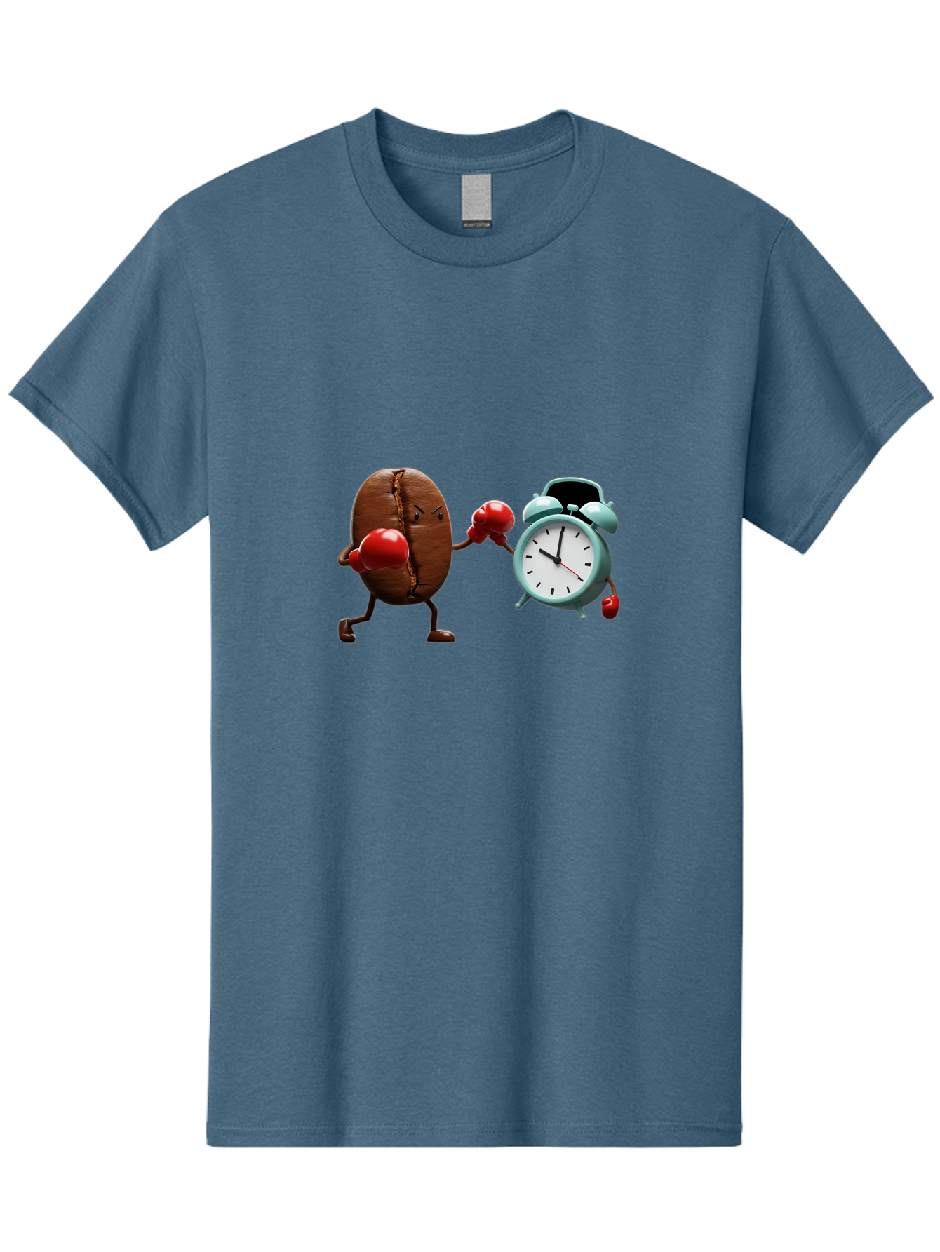 Coffee-Bean-Vs-Alarm-Clock-2 Men'S Graphic Tee, 100% Cotton, Comfortable Casual Summer Wear, Machine Washable, Vintage Camera, Old Camera, Antique Camera, Black Camera, Classic Photography, Photography Equipment, Nostalgic Device, Film Camera, Bam076