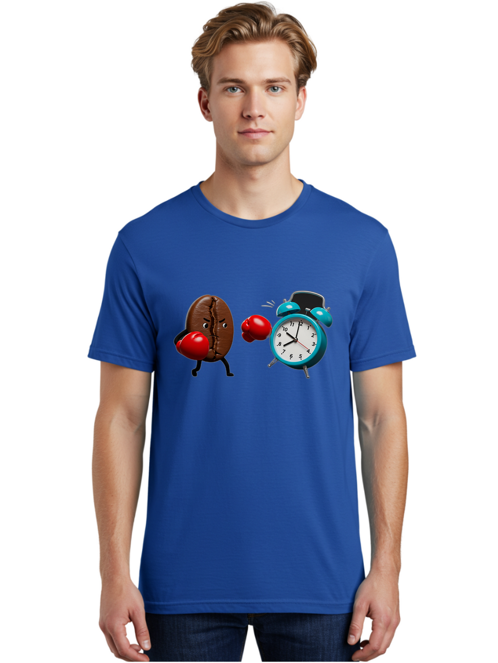 Coffee-Bean-Vs-Alarm-Clock Men'S Graphic Tee, 100% Cotton, Comfortable Casual Summer Wear, Machine Washable, Vintage Camera, Old Camera, Antique Camera, Black Camera, Classic Photography, Photography Equipment, Nostalgic Device, Film Camera, Bam077