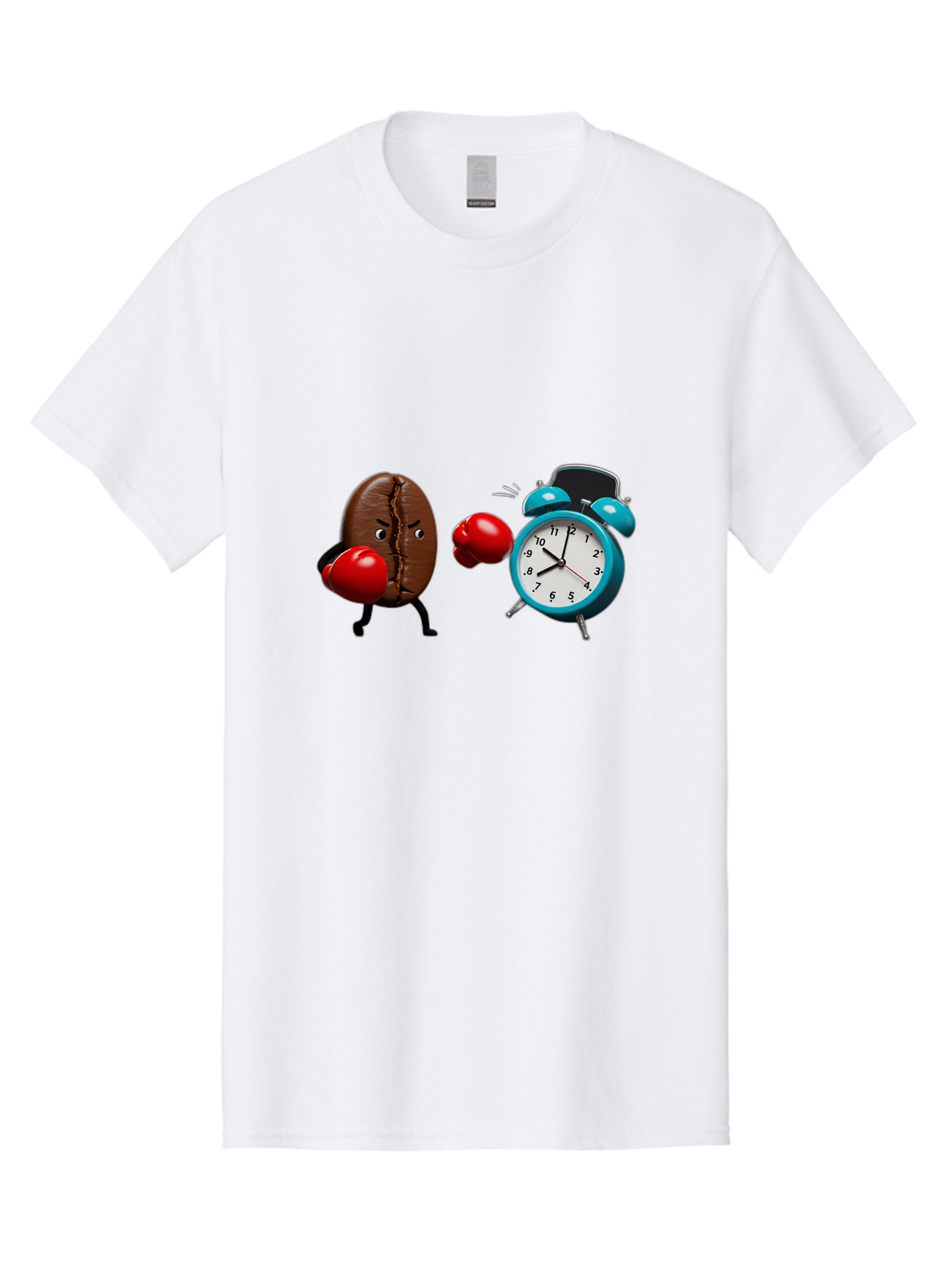 Coffee-Bean-Vs-Alarm-Clock Men'S Graphic Tee, 100% Cotton, Comfortable Casual Summer Wear, Machine Washable, Vintage Camera, Old Camera, Antique Camera, Black Camera, Classic Photography, Photography Equipment, Nostalgic Device, Film Camera, Bam077