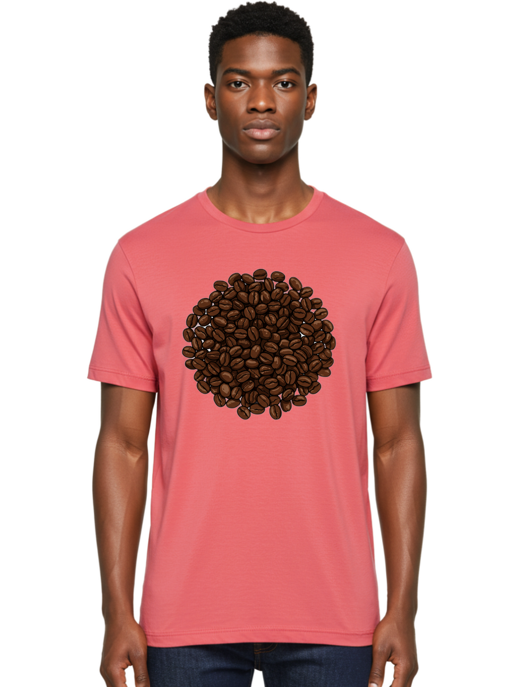 Coffee-Beans Men'S Graphic Tee, 100% Cotton, Comfortable Casual Summer Wear, Machine Washable, Vintage Camera, Old Camera, Antique Camera, Black Camera, Classic Photography, Photography Equipment, Nostalgic Device, Film Camera, Camera Art Bam078