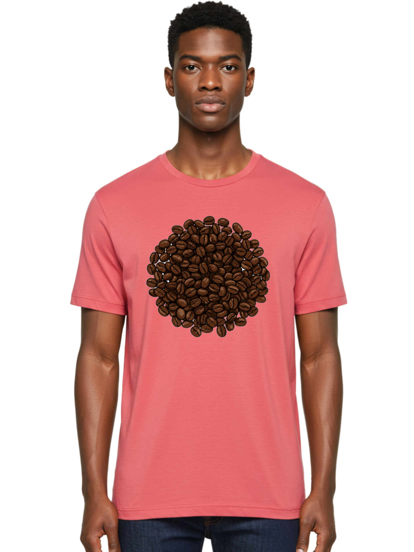 Coffee-Beans Men'S Graphic Tee, 100% Cotton, Comfortable Casual Summer Wear, Machine Washable, Vintage Camera, Old Camera, Antique Camera, Black Camera, Classic Photography, Photography Equipment, Nostalgic Device, Film Camera, Camera Art Bam078
