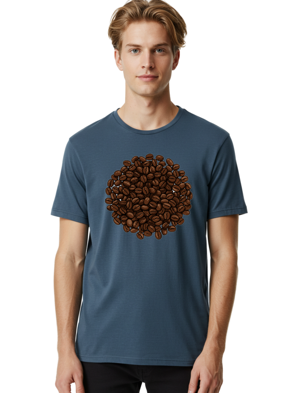 Coffee-Beans Men'S Graphic Tee, 100% Cotton, Comfortable Casual Summer Wear, Machine Washable, Vintage Camera, Old Camera, Antique Camera, Black Camera, Classic Photography, Photography Equipment, Nostalgic Device, Film Camera, Camera Art Bam078
