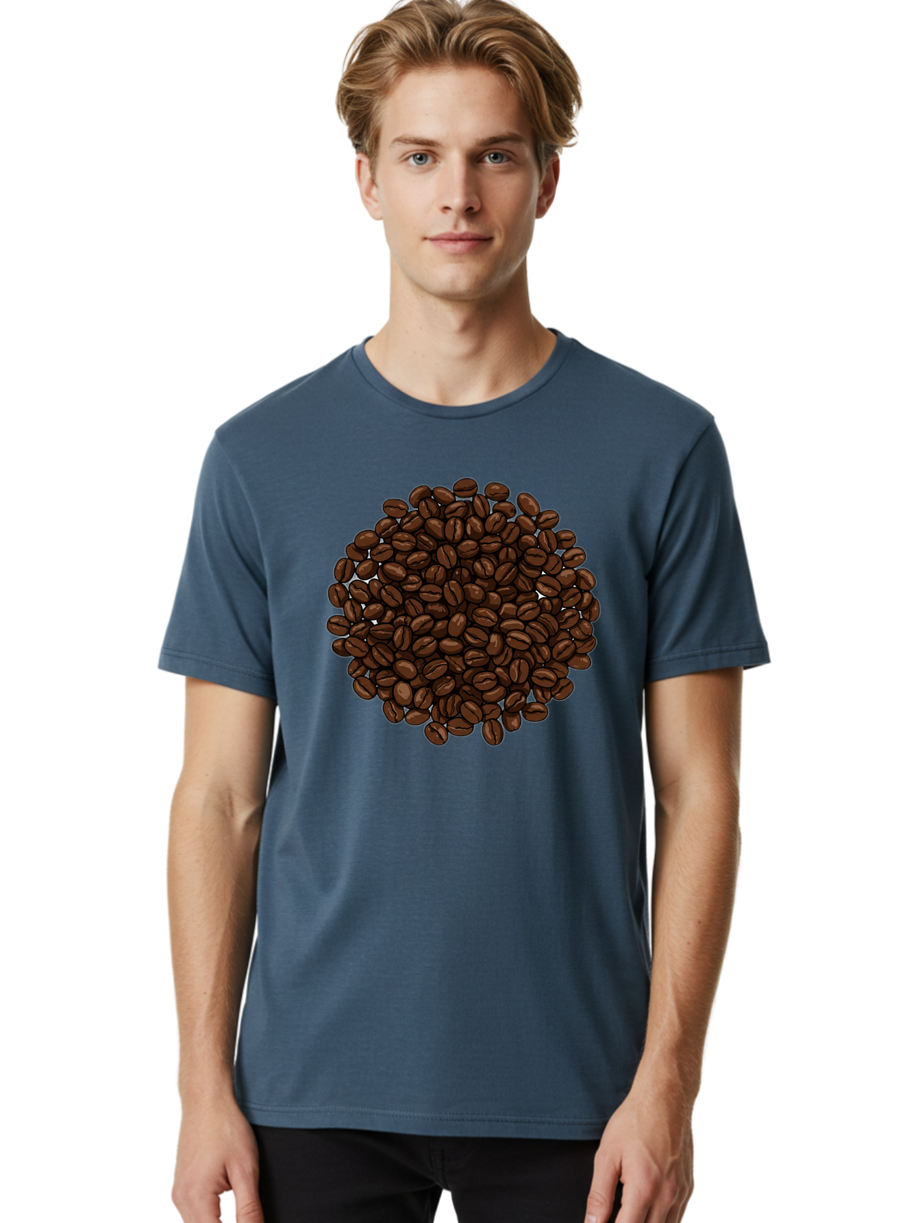 Coffee-Beans Men'S Graphic Tee, 100% Cotton, Comfortable Casual Summer Wear, Machine Washable, Vintage Camera, Old Camera, Antique Camera, Black Camera, Classic Photography, Photography Equipment, Nostalgic Device, Film Camera, Camera Art Bam078