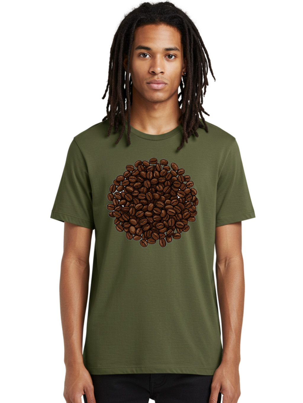 Coffee-Beans Men'S Graphic Tee, 100% Cotton, Comfortable Casual Summer Wear, Machine Washable, Vintage Camera, Old Camera, Antique Camera, Black Camera, Classic Photography, Photography Equipment, Nostalgic Device, Film Camera, Camera Art Bam078