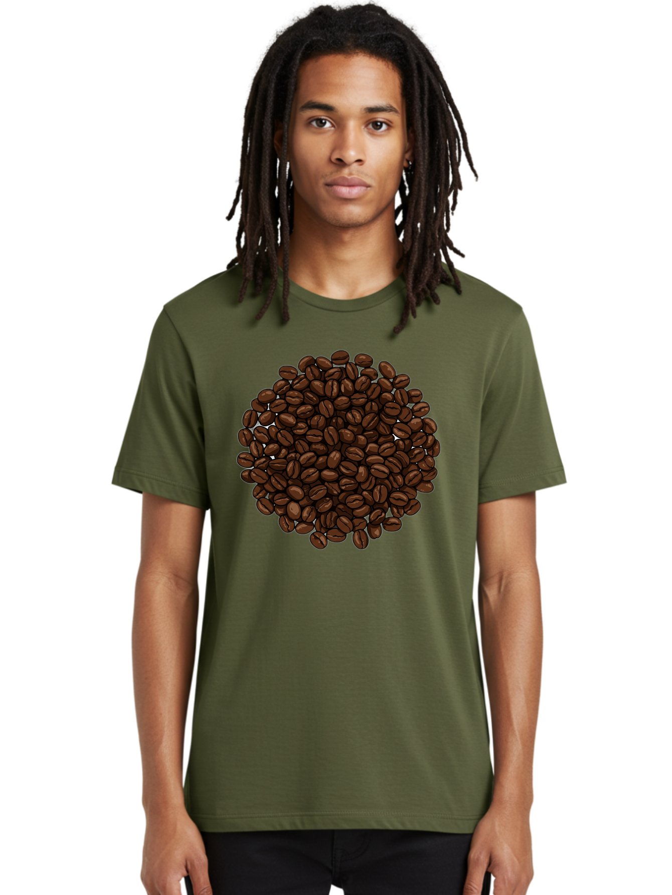 Coffee-Beans Men'S Graphic Tee, 100% Cotton, Comfortable Casual Summer Wear, Machine Washable, Vintage Camera, Old Camera, Antique Camera, Black Camera, Classic Photography, Photography Equipment, Nostalgic Device, Film Camera, Camera Art Bam078