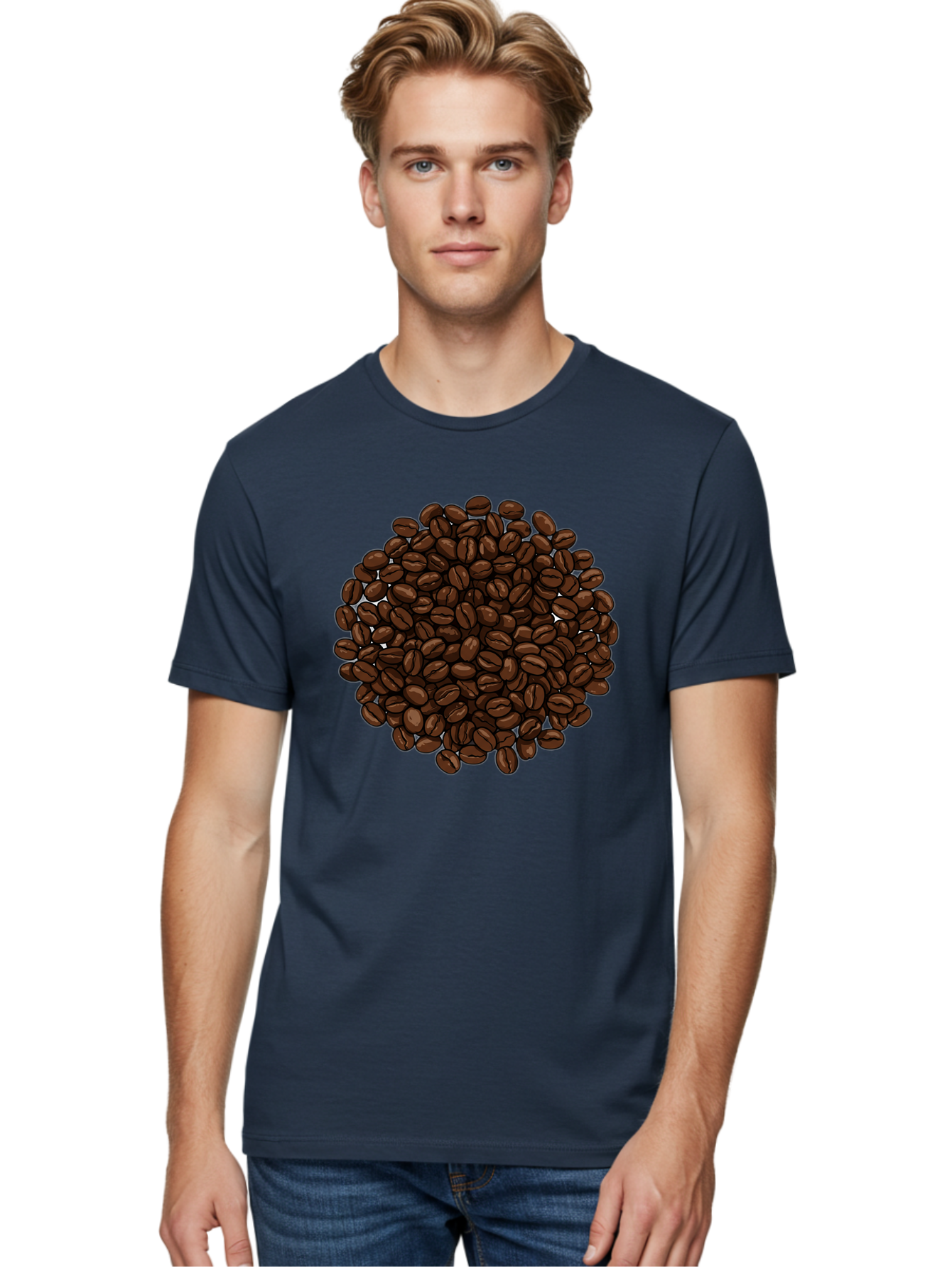 Coffee-Beans Men'S Graphic Tee, 100% Cotton, Comfortable Casual Summer Wear, Machine Washable, Vintage Camera, Old Camera, Antique Camera, Black Camera, Classic Photography, Photography Equipment, Nostalgic Device, Film Camera, Camera Art Bam078