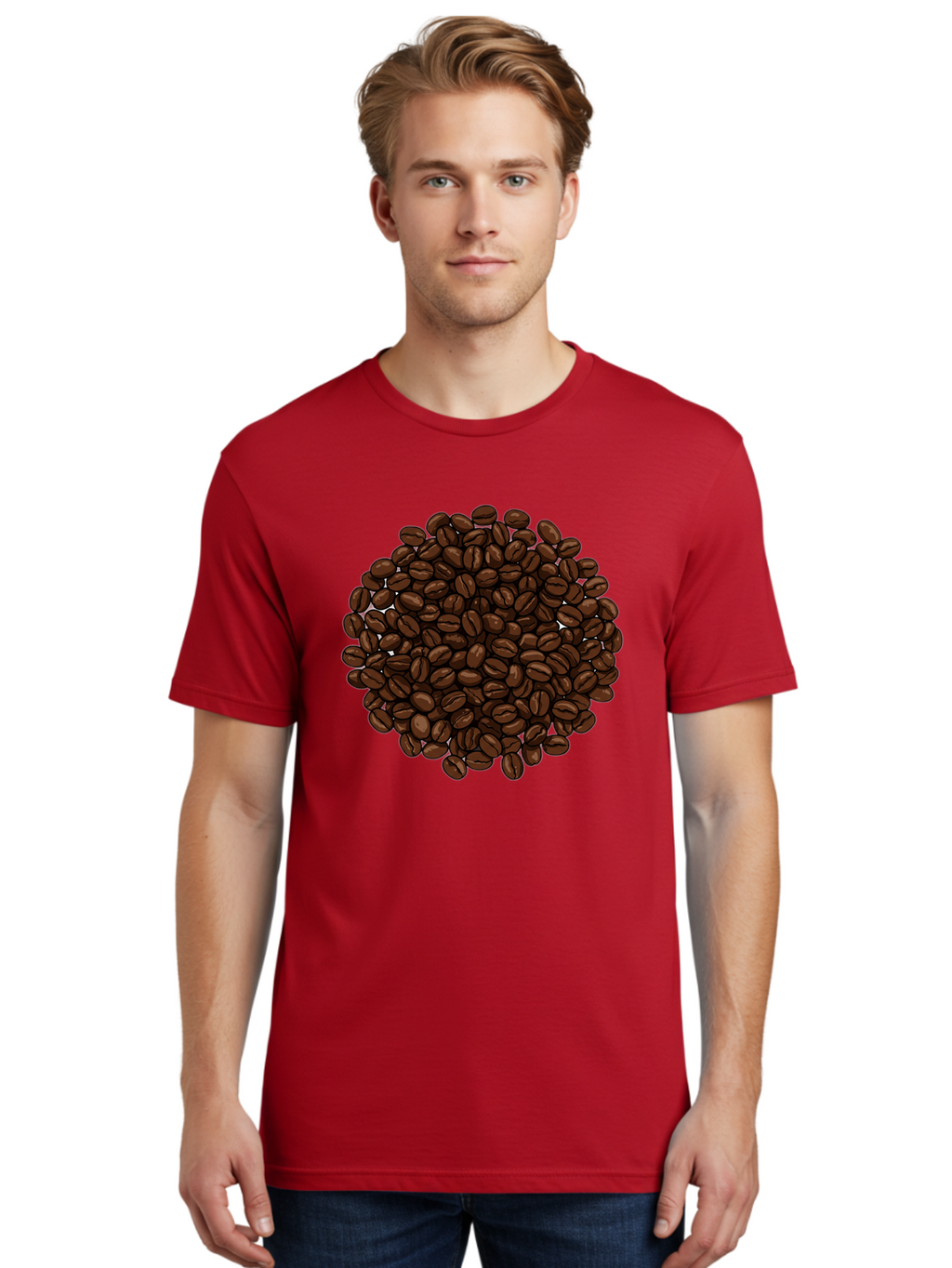 Coffee-Beans Men'S Graphic Tee, 100% Cotton, Comfortable Casual Summer Wear, Machine Washable, Vintage Camera, Old Camera, Antique Camera, Black Camera, Classic Photography, Photography Equipment, Nostalgic Device, Film Camera, Camera Art Bam078