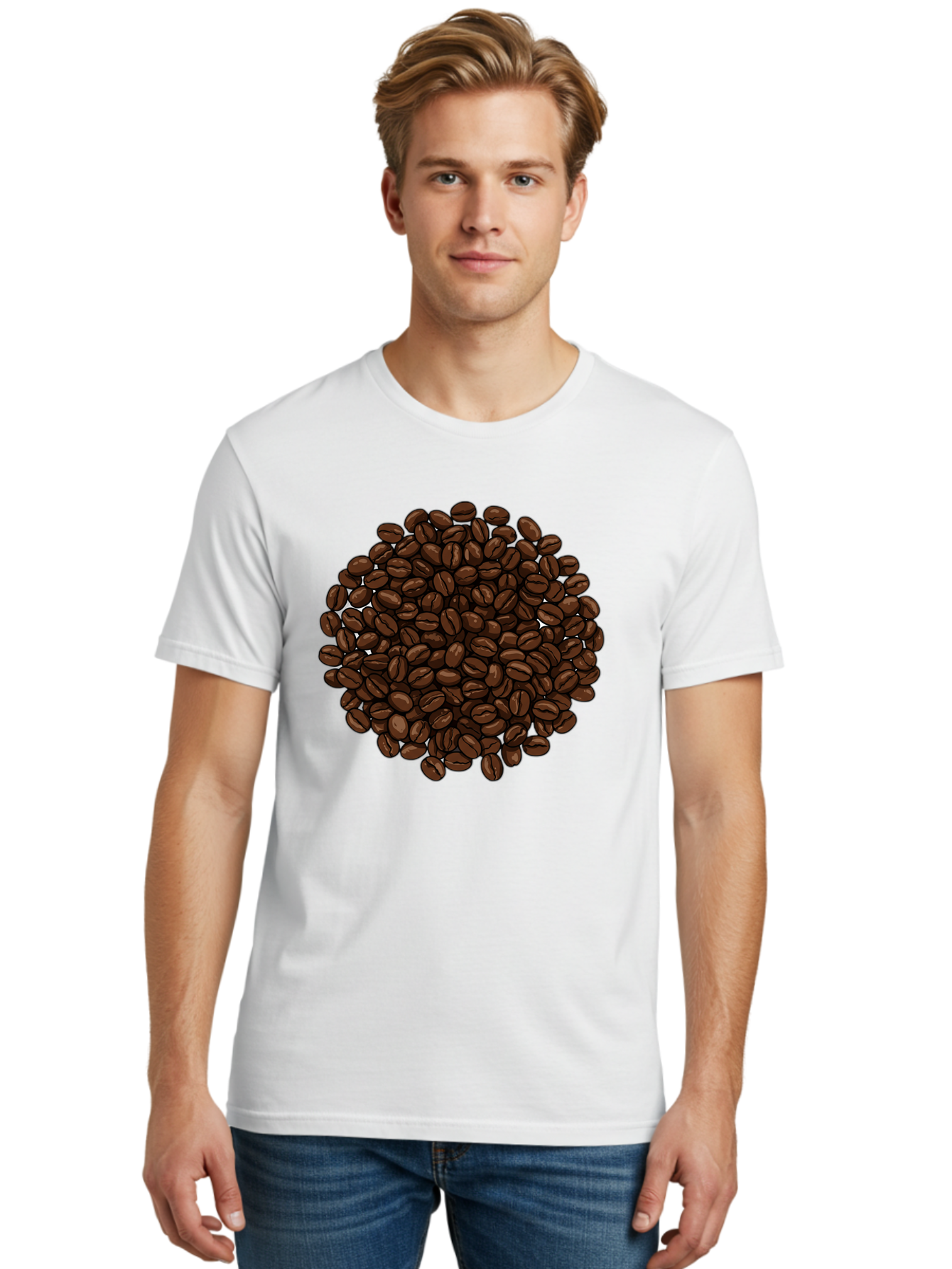 Coffee-Beans Men'S Graphic Tee, 100% Cotton, Comfortable Casual Summer Wear, Machine Washable, Vintage Camera, Old Camera, Antique Camera, Black Camera, Classic Photography, Photography Equipment, Nostalgic Device, Film Camera, Camera Art Bam078