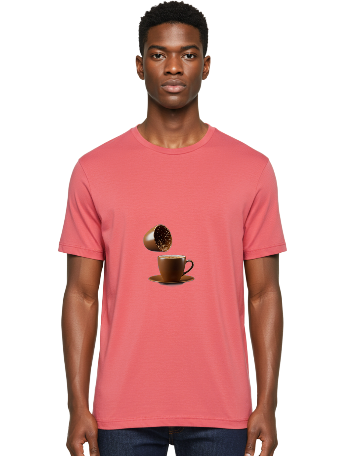 Coffee-Capsule-And-Mug Men'S Graphic Tee, 100% Cotton, Comfortable Casual Summer Wear, Machine Washable, Vintage Camera, Old Camera, Antique Camera, Black Camera, Classic Photography, Photography Equipment, Nostalgic Device, Film Camera, Bam079