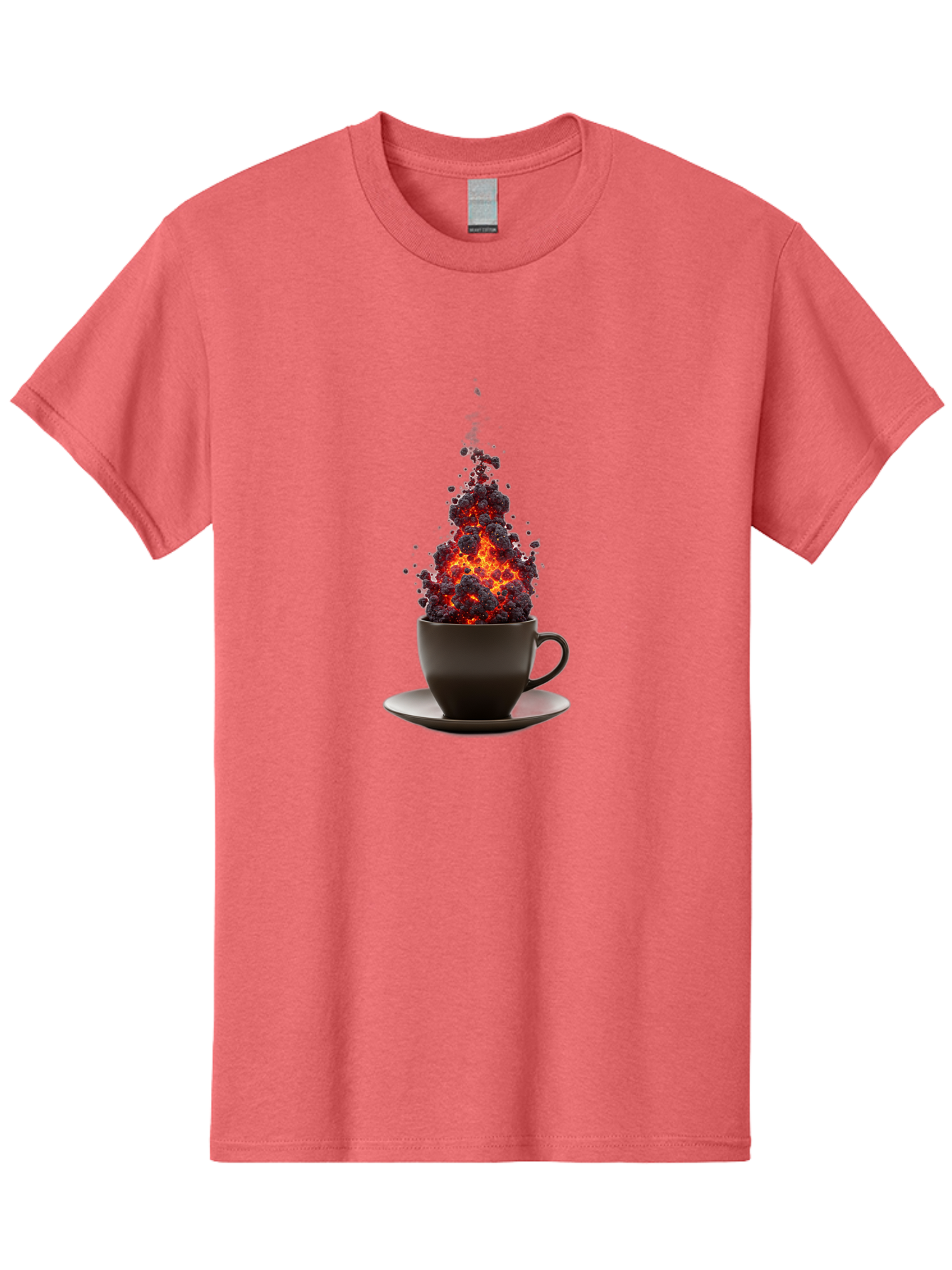 Coffee-Cup-Erupting Men'S Graphic Tee, 100% Cotton, Comfortable Casual Summer Wear, Machine Washable, Vintage Camera, Old Camera, Antique Camera, Black Camera, Classic Photography, Photography Equipment, Nostalgic Device, Film Camera, Bam081