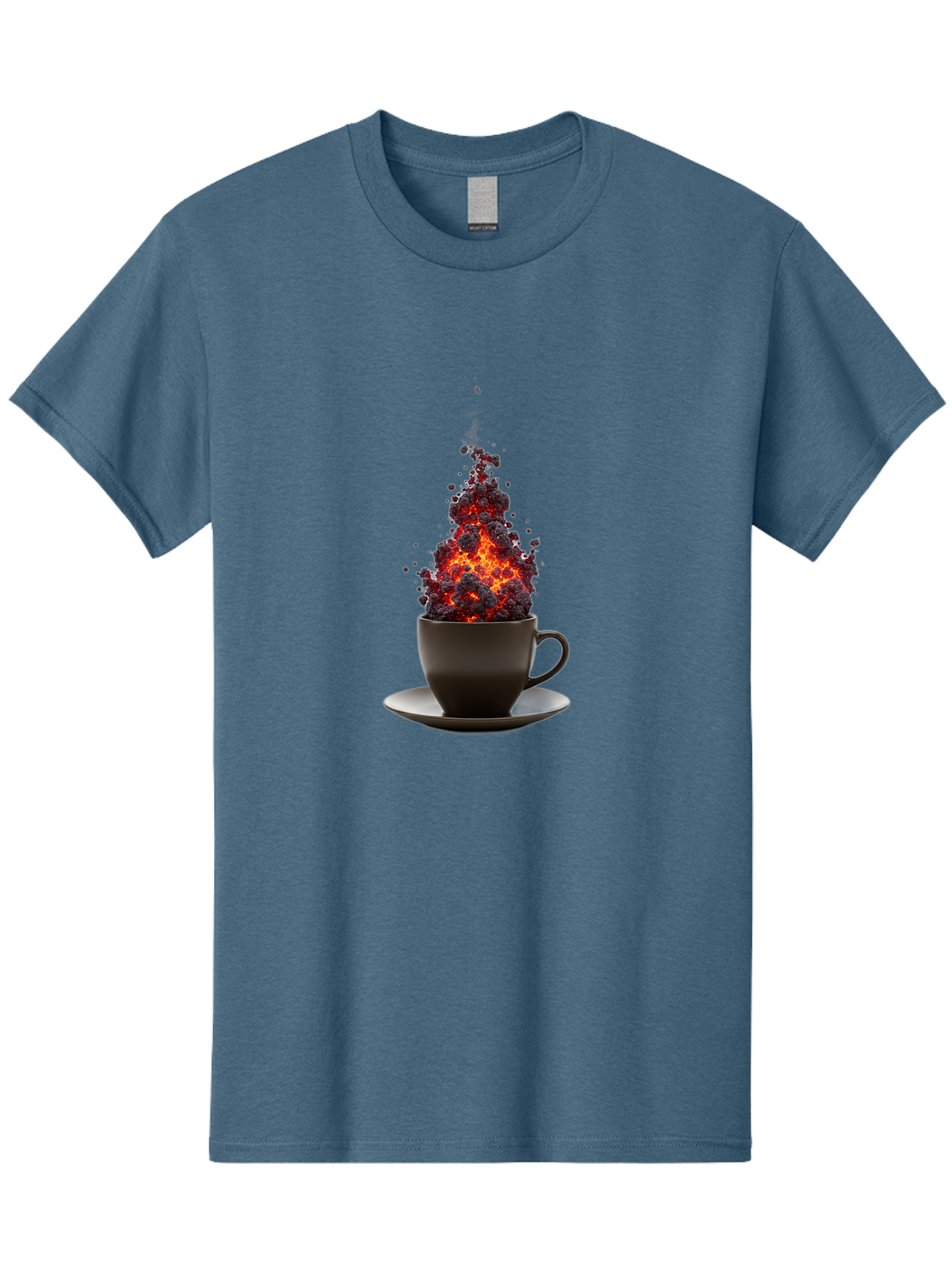 Coffee-Cup-Erupting Men'S Graphic Tee, 100% Cotton, Comfortable Casual Summer Wear, Machine Washable, Vintage Camera, Old Camera, Antique Camera, Black Camera, Classic Photography, Photography Equipment, Nostalgic Device, Film Camera, Bam081