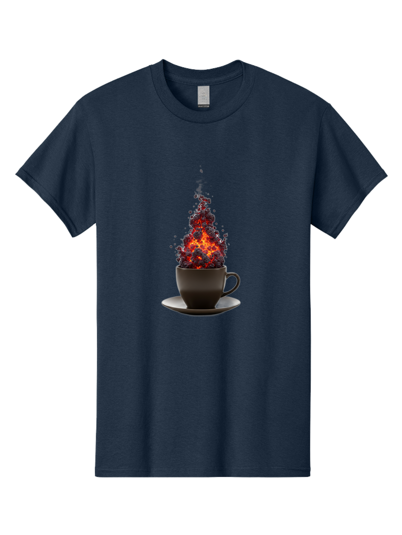 Coffee-Cup-Erupting Men'S Graphic Tee, 100% Cotton, Comfortable Casual Summer Wear, Machine Washable, Vintage Camera, Old Camera, Antique Camera, Black Camera, Classic Photography, Photography Equipment, Nostalgic Device, Film Camera, Bam081