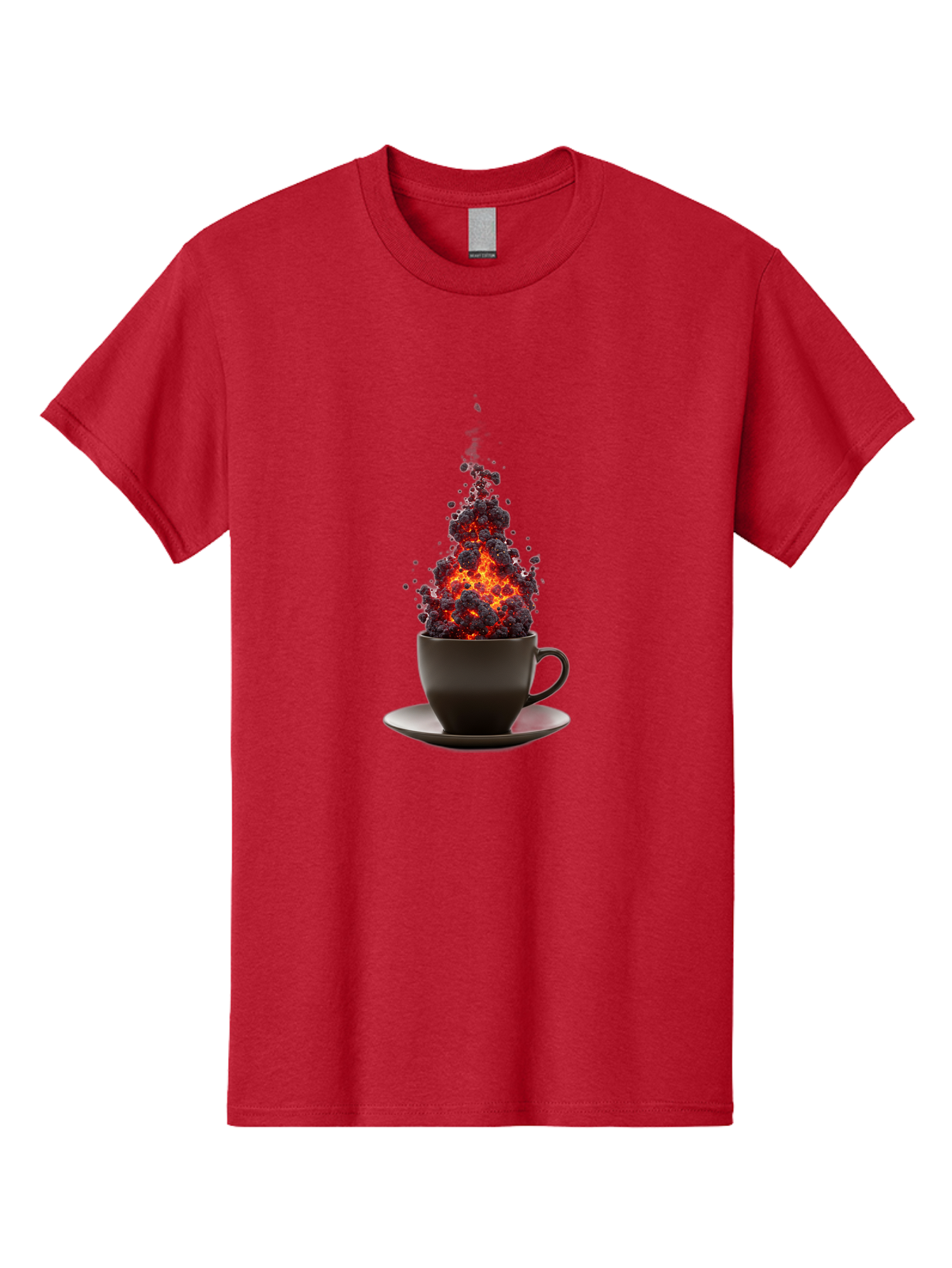 Coffee-Cup-Erupting Men'S Graphic Tee, 100% Cotton, Comfortable Casual Summer Wear, Machine Washable, Vintage Camera, Old Camera, Antique Camera, Black Camera, Classic Photography, Photography Equipment, Nostalgic Device, Film Camera, Bam081