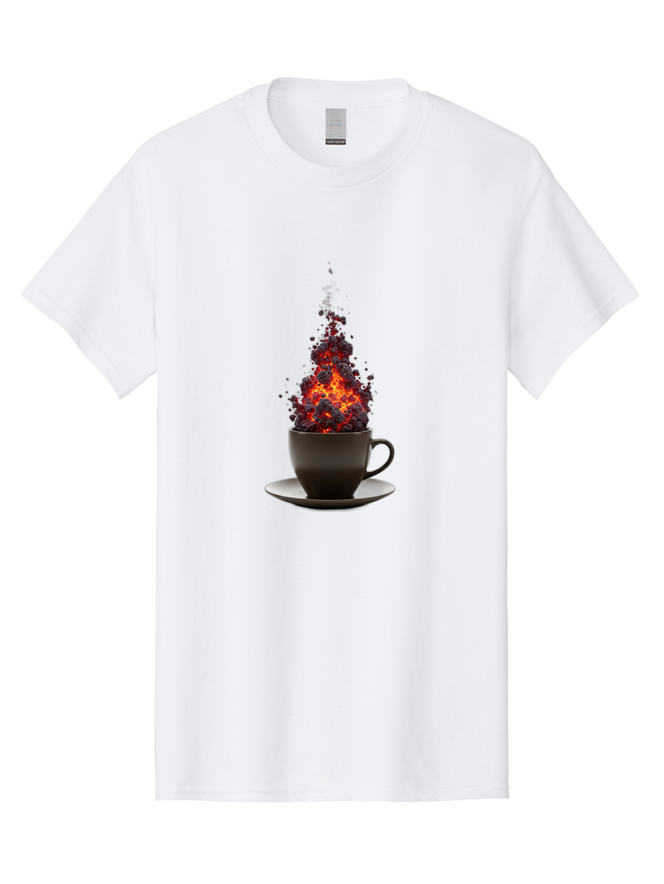 Coffee-Cup-Erupting Men'S Graphic Tee, 100% Cotton, Comfortable Casual Summer Wear, Machine Washable, Vintage Camera, Old Camera, Antique Camera, Black Camera, Classic Photography, Photography Equipment, Nostalgic Device, Film Camera, Bam081