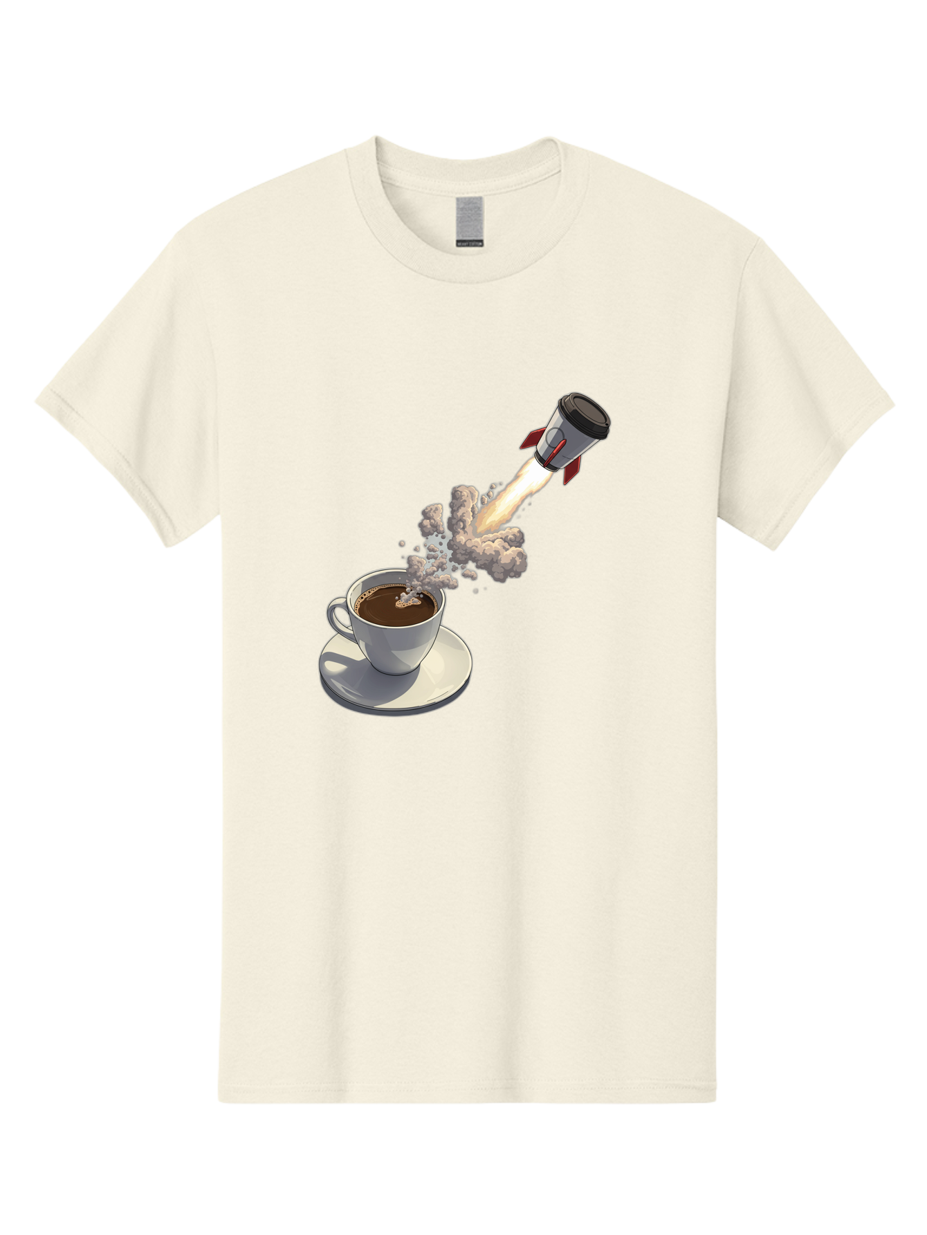 Coffee-Cup-Rocket Men'S Graphic Tee, 100% Cotton, Comfortable Casual Summer Wear, Machine Washable, Vintage Camera, Old Camera, Antique Camera, Black Camera, Classic Photography, Photography Equipment, Nostalgic Device, Film Camera, Camera Art Bam082