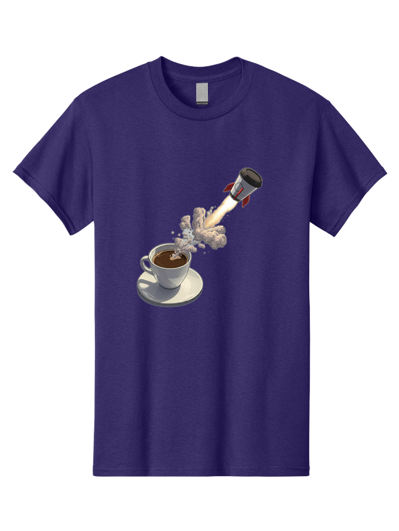 Coffee-Cup-Rocket Men'S Graphic Tee, 100% Cotton, Comfortable Casual Summer Wear, Machine Washable, Vintage Camera, Old Camera, Antique Camera, Black Camera, Classic Photography, Photography Equipment, Nostalgic Device, Film Camera, Camera Art Bam082