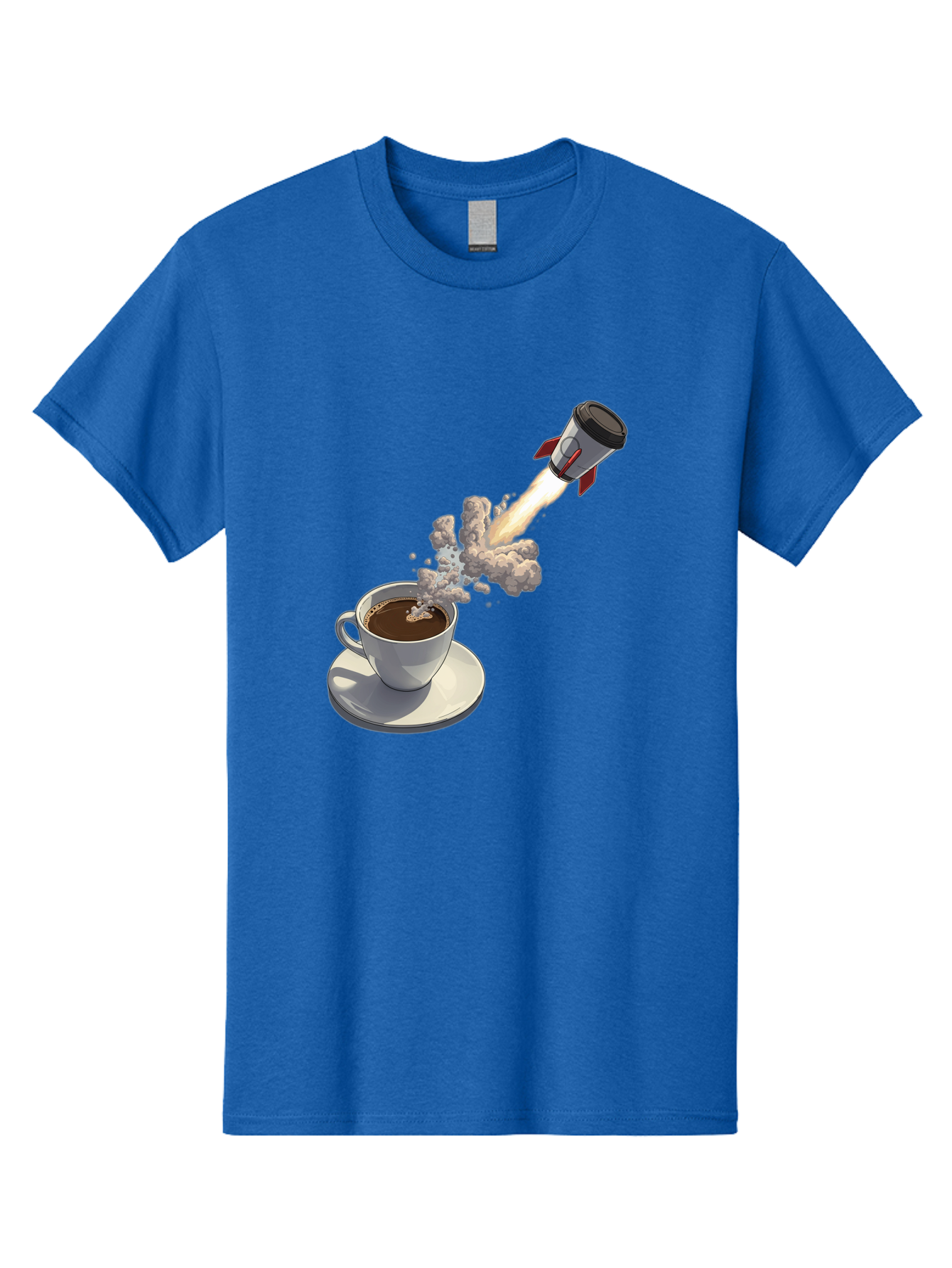 Coffee-Cup-Rocket Men'S Graphic Tee, 100% Cotton, Comfortable Casual Summer Wear, Machine Washable, Vintage Camera, Old Camera, Antique Camera, Black Camera, Classic Photography, Photography Equipment, Nostalgic Device, Film Camera, Camera Art Bam082
