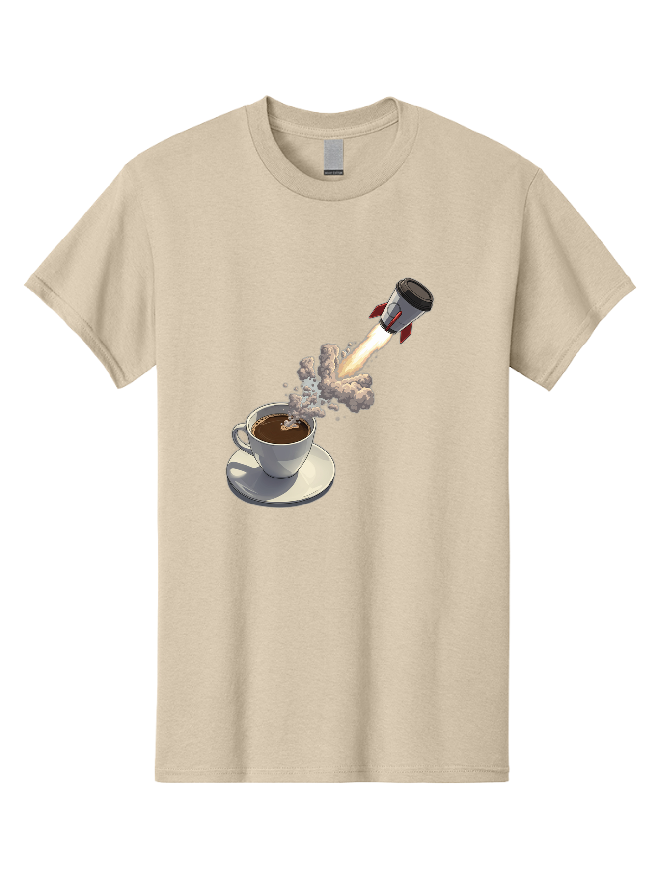 Coffee-Cup-Rocket Men'S Graphic Tee, 100% Cotton, Comfortable Casual Summer Wear, Machine Washable, Vintage Camera, Old Camera, Antique Camera, Black Camera, Classic Photography, Photography Equipment, Nostalgic Device, Film Camera, Camera Art Bam082