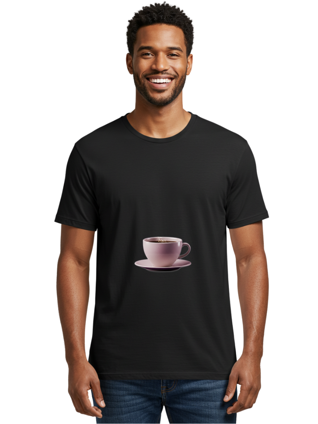 Coffee-Cup Men'S Graphic Tee, 100% Cotton, Comfortable Casual Summer Wear, Machine Washable, Vintage Camera, Old Camera, Antique Camera, Black Camera, Classic Photography, Photography Equipment, Nostalgic Device, Film Camera, Camera Art Bam083
