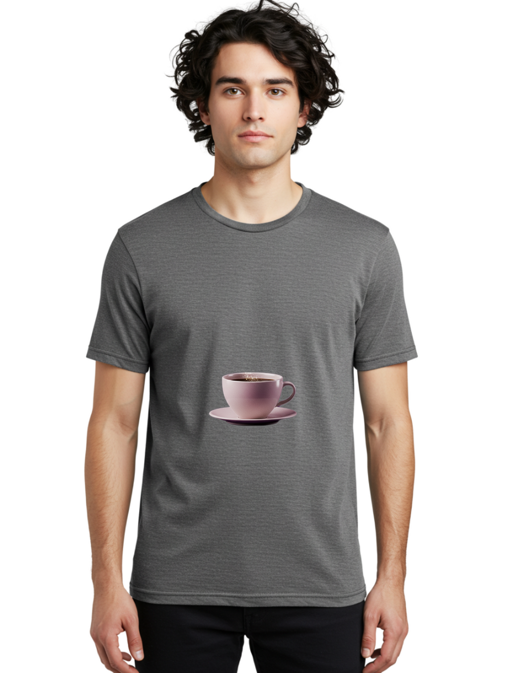 Coffee-Cup Men'S Graphic Tee, 100% Cotton, Comfortable Casual Summer Wear, Machine Washable, Vintage Camera, Old Camera, Antique Camera, Black Camera, Classic Photography, Photography Equipment, Nostalgic Device, Film Camera, Camera Art Bam083