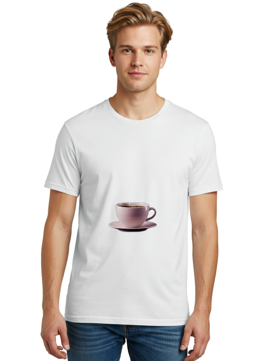 Coffee-Cup Men'S Graphic Tee, 100% Cotton, Comfortable Casual Summer Wear, Machine Washable, Vintage Camera, Old Camera, Antique Camera, Black Camera, Classic Photography, Photography Equipment, Nostalgic Device, Film Camera, Camera Art Bam083