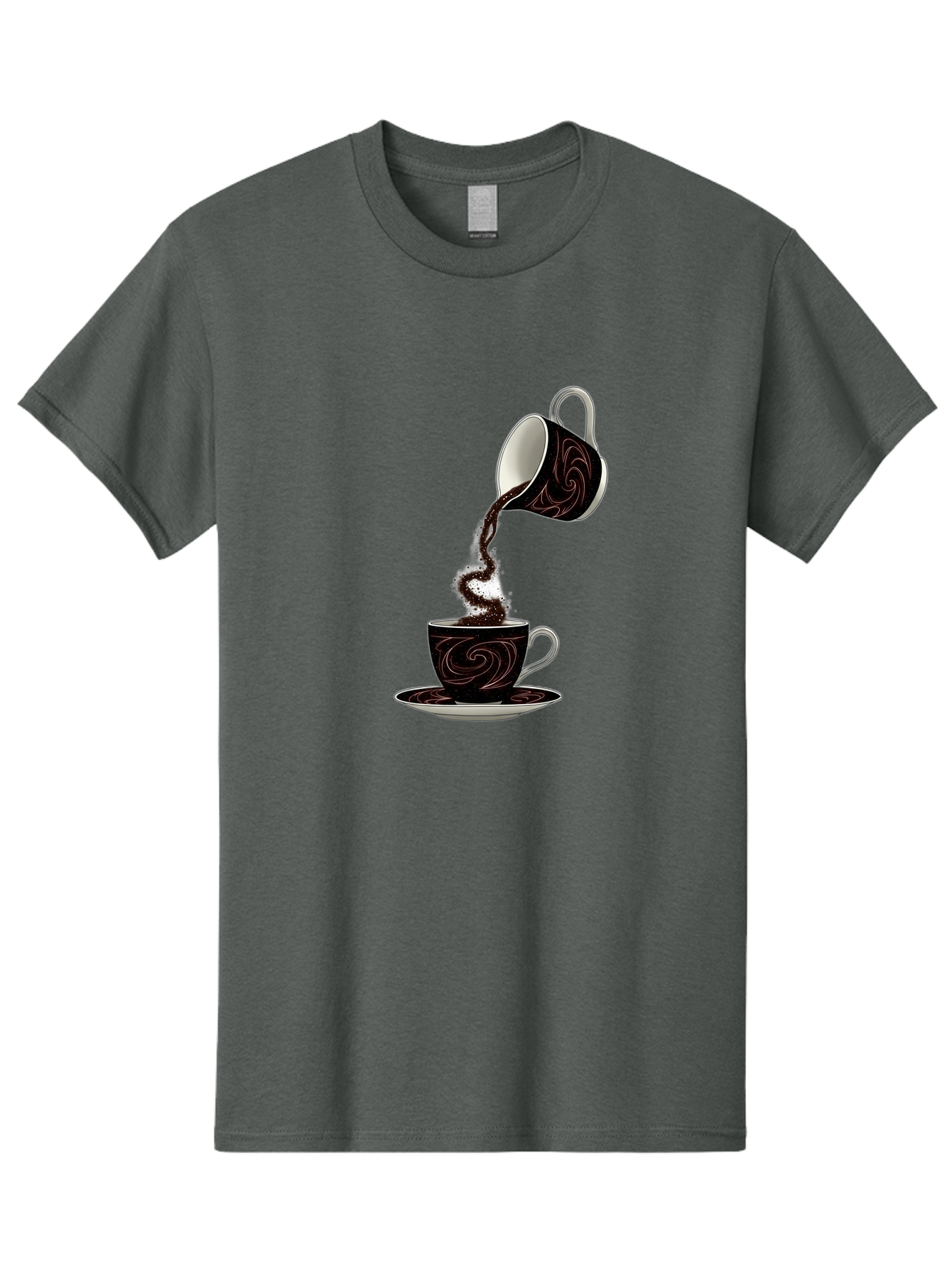 Coffee-Pouring Men'S Graphic Tee, 100% Cotton, Comfortable Casual Summer Wear, Machine Washable, Vintage Camera, Old Camera, Antique Camera, Black Camera, Classic Photography, Photography Equipment, Nostalgic Device, Film Camera, Camera Art Bam084