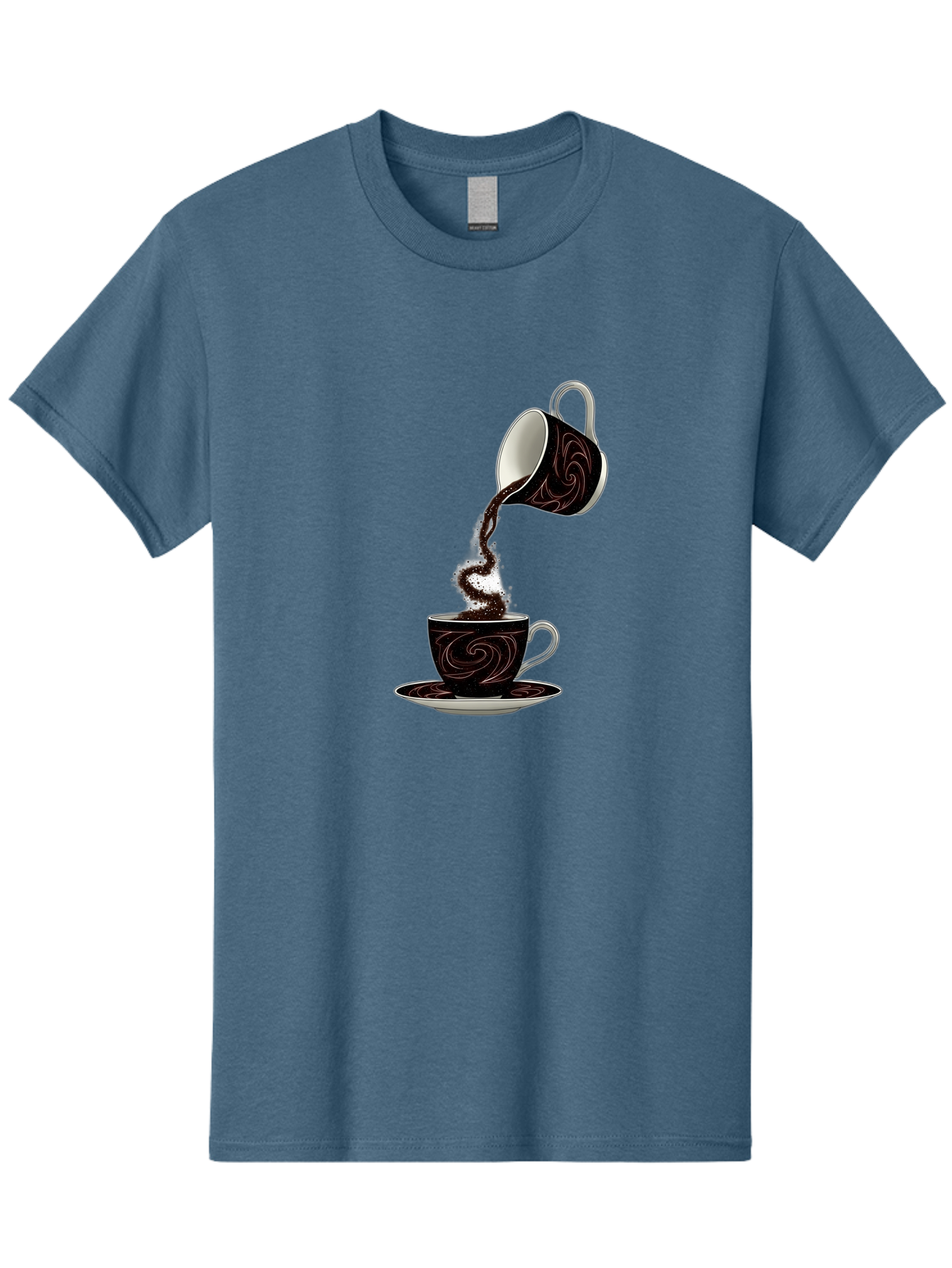 Coffee-Pouring Men'S Graphic Tee, 100% Cotton, Comfortable Casual Summer Wear, Machine Washable, Vintage Camera, Old Camera, Antique Camera, Black Camera, Classic Photography, Photography Equipment, Nostalgic Device, Film Camera, Camera Art Bam084