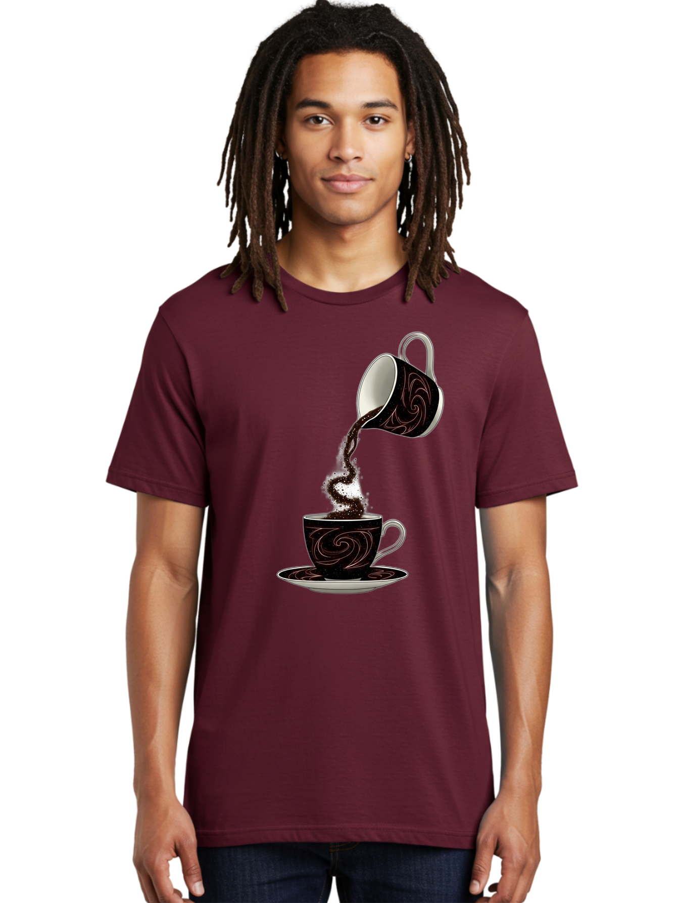 Coffee-Pouring Men'S Graphic Tee, 100% Cotton, Comfortable Casual Summer Wear, Machine Washable, Vintage Camera, Old Camera, Antique Camera, Black Camera, Classic Photography, Photography Equipment, Nostalgic Device, Film Camera, Camera Art Bam084