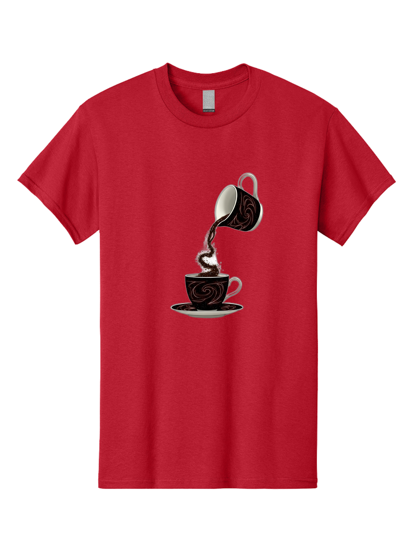Coffee-Pouring Men'S Graphic Tee, 100% Cotton, Comfortable Casual Summer Wear, Machine Washable, Vintage Camera, Old Camera, Antique Camera, Black Camera, Classic Photography, Photography Equipment, Nostalgic Device, Film Camera, Camera Art Bam084