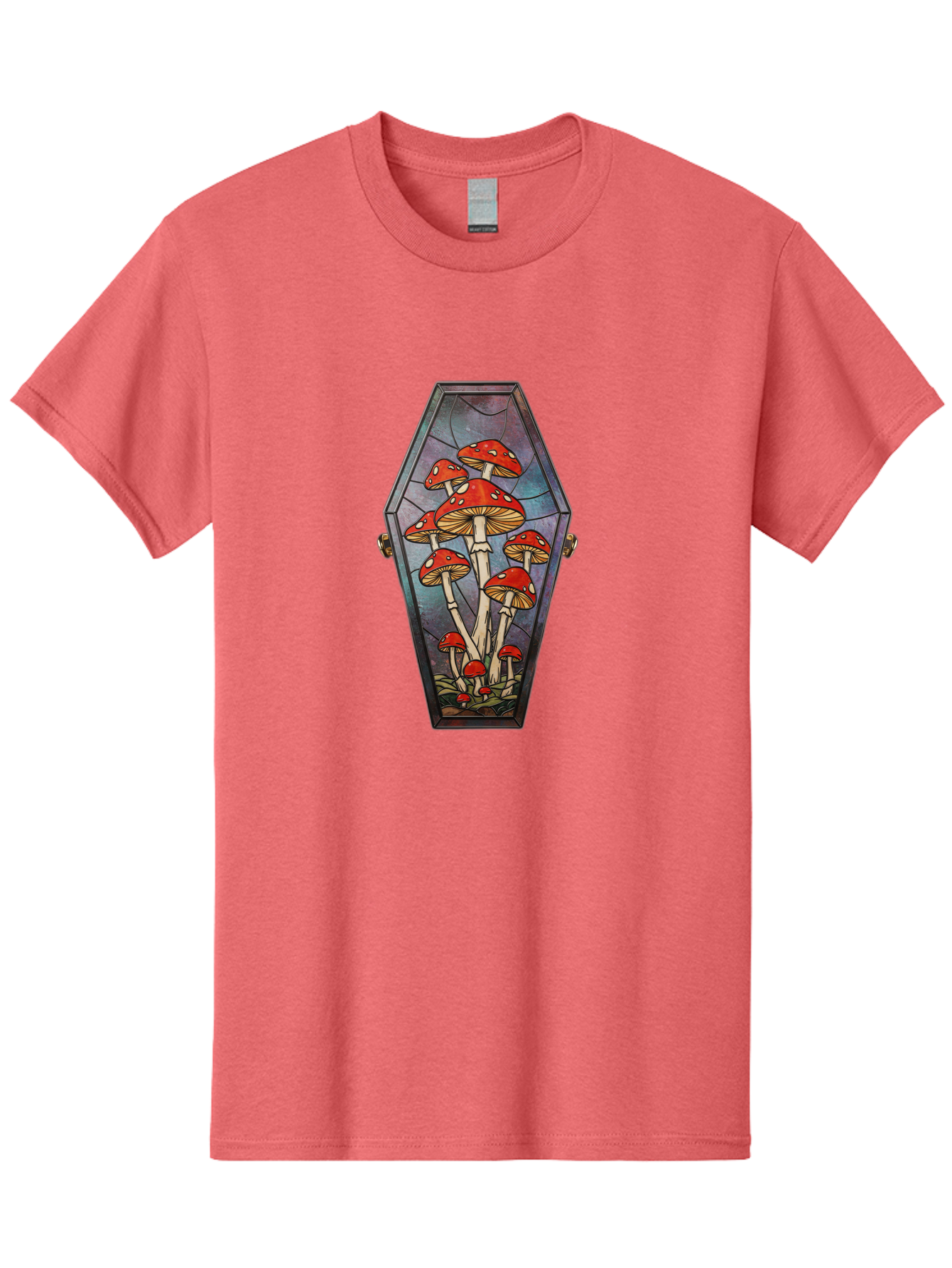Coffin-With-Mushrooms-1 Men'S Graphic Tee, 100% Cotton, Comfortable Casual Summer Wear, Machine Washable, Vintage Camera, Old Camera, Antique Camera, Black Camera, Classic Photography, Photography Equipment, Nostalgic Device, Film Camera, Bam090