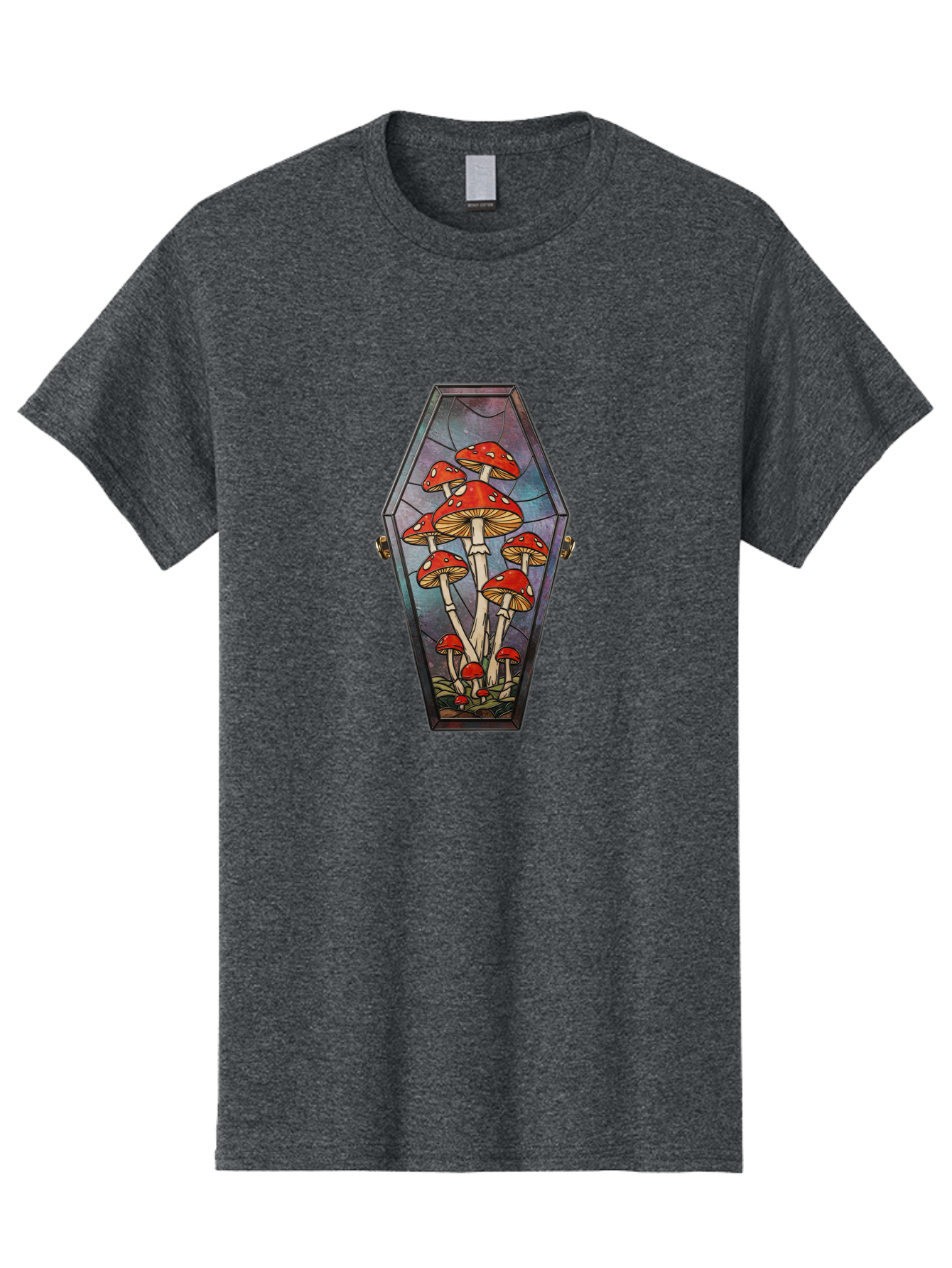 Coffin-With-Mushrooms-1 Men'S Graphic Tee, 100% Cotton, Comfortable Casual Summer Wear, Machine Washable, Vintage Camera, Old Camera, Antique Camera, Black Camera, Classic Photography, Photography Equipment, Nostalgic Device, Film Camera, Bam090