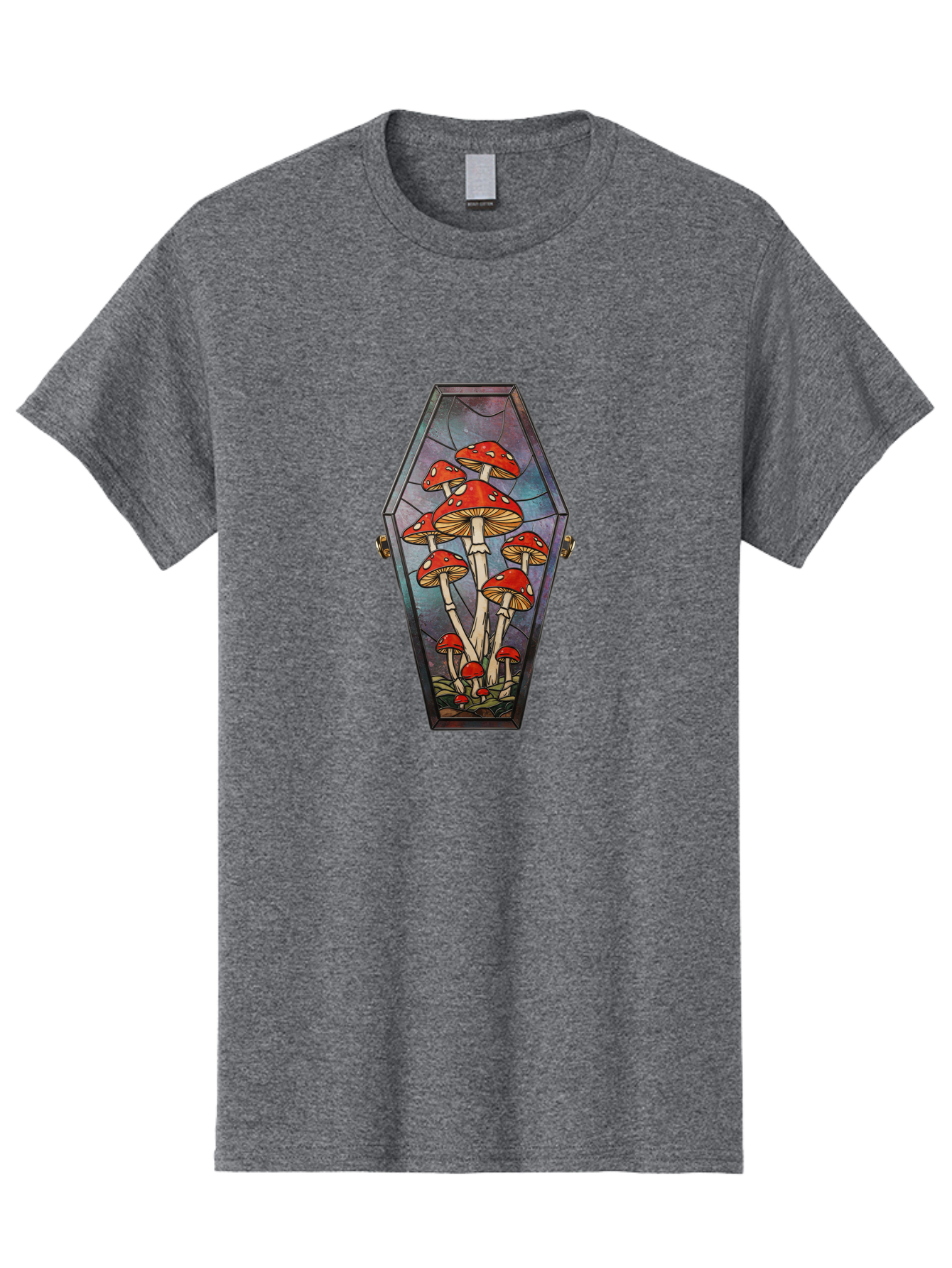 Coffin-With-Mushrooms-1 Men'S Graphic Tee, 100% Cotton, Comfortable Casual Summer Wear, Machine Washable, Vintage Camera, Old Camera, Antique Camera, Black Camera, Classic Photography, Photography Equipment, Nostalgic Device, Film Camera, Bam090