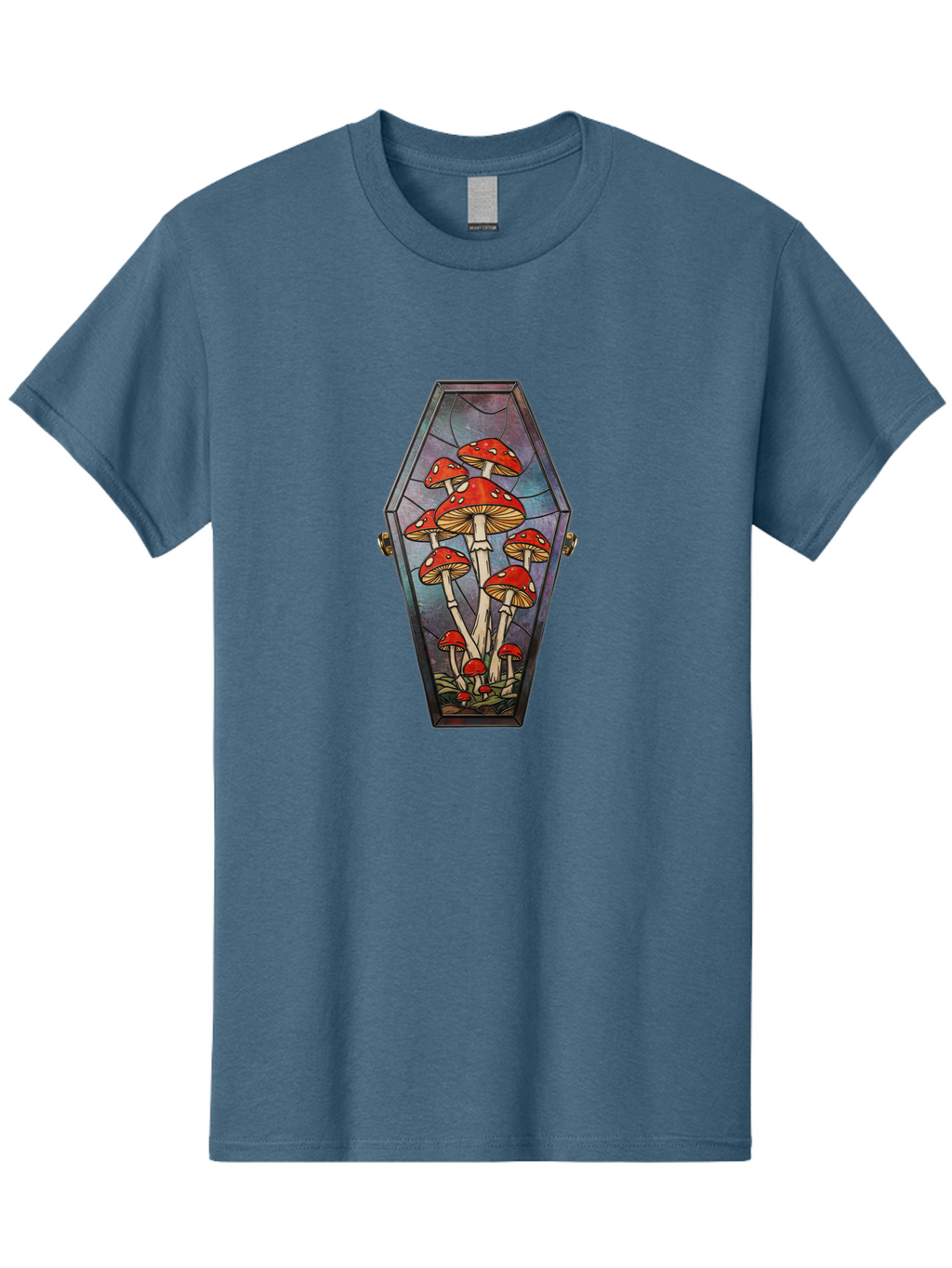 Coffin-With-Mushrooms-1 Men'S Graphic Tee, 100% Cotton, Comfortable Casual Summer Wear, Machine Washable, Vintage Camera, Old Camera, Antique Camera, Black Camera, Classic Photography, Photography Equipment, Nostalgic Device, Film Camera, Bam090