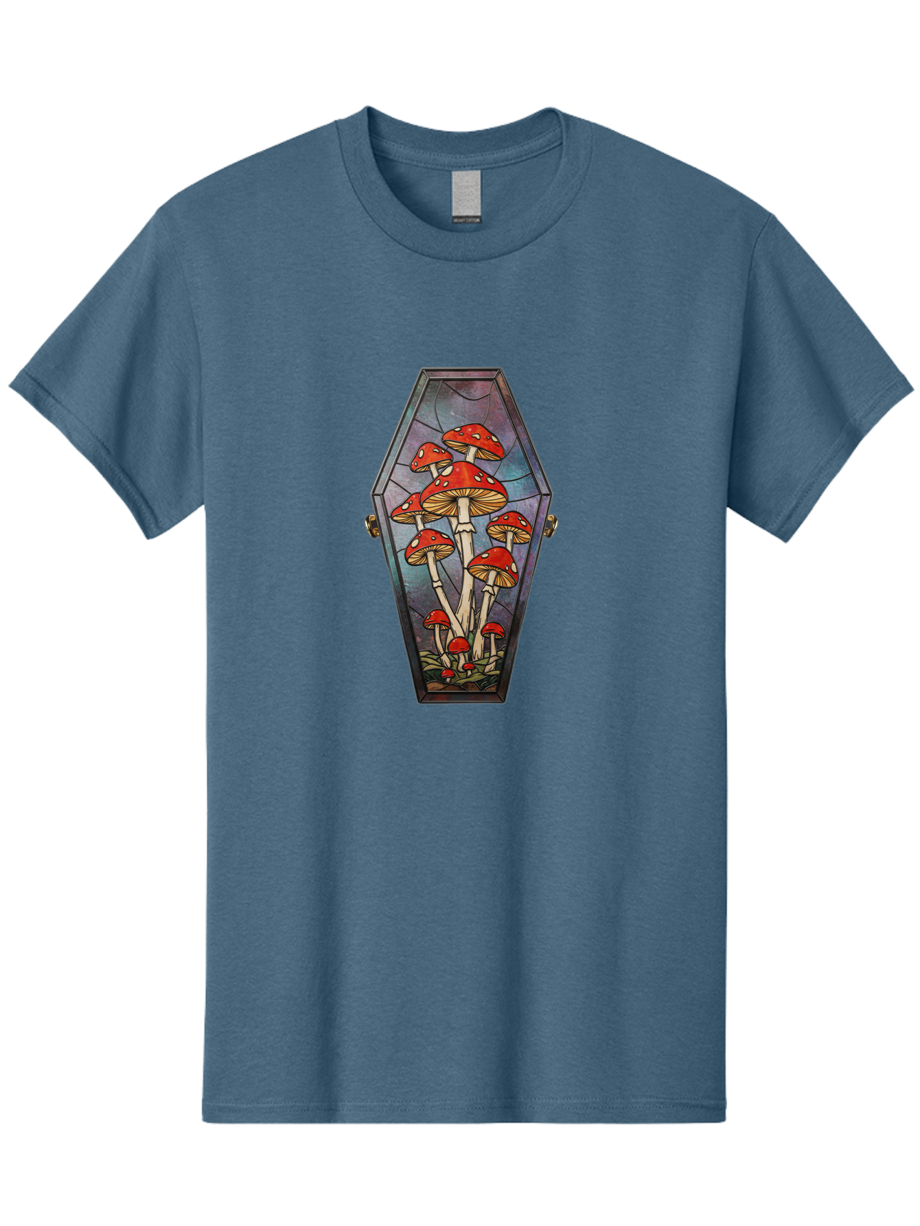 Coffin-With-Mushrooms-1 Men'S Graphic Tee, 100% Cotton, Comfortable Casual Summer Wear, Machine Washable, Vintage Camera, Old Camera, Antique Camera, Black Camera, Classic Photography, Photography Equipment, Nostalgic Device, Film Camera, Bam090