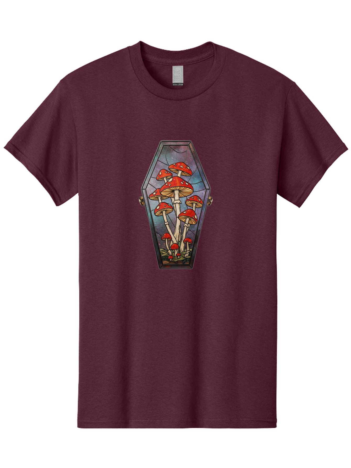 Coffin-With-Mushrooms-1 Men'S Graphic Tee, 100% Cotton, Comfortable Casual Summer Wear, Machine Washable, Vintage Camera, Old Camera, Antique Camera, Black Camera, Classic Photography, Photography Equipment, Nostalgic Device, Film Camera, Bam090