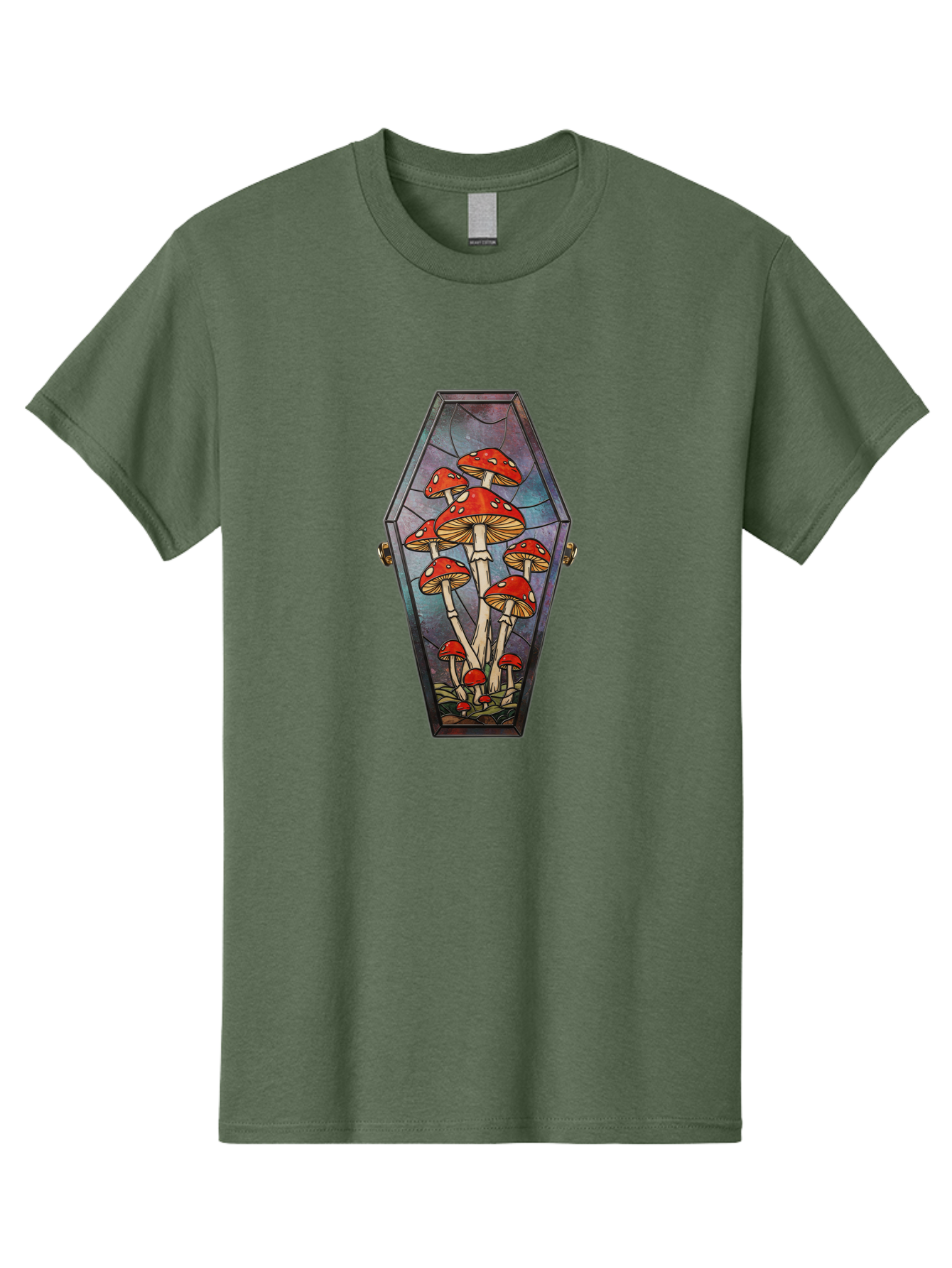 Coffin-With-Mushrooms-1 Men'S Graphic Tee, 100% Cotton, Comfortable Casual Summer Wear, Machine Washable, Vintage Camera, Old Camera, Antique Camera, Black Camera, Classic Photography, Photography Equipment, Nostalgic Device, Film Camera, Bam090