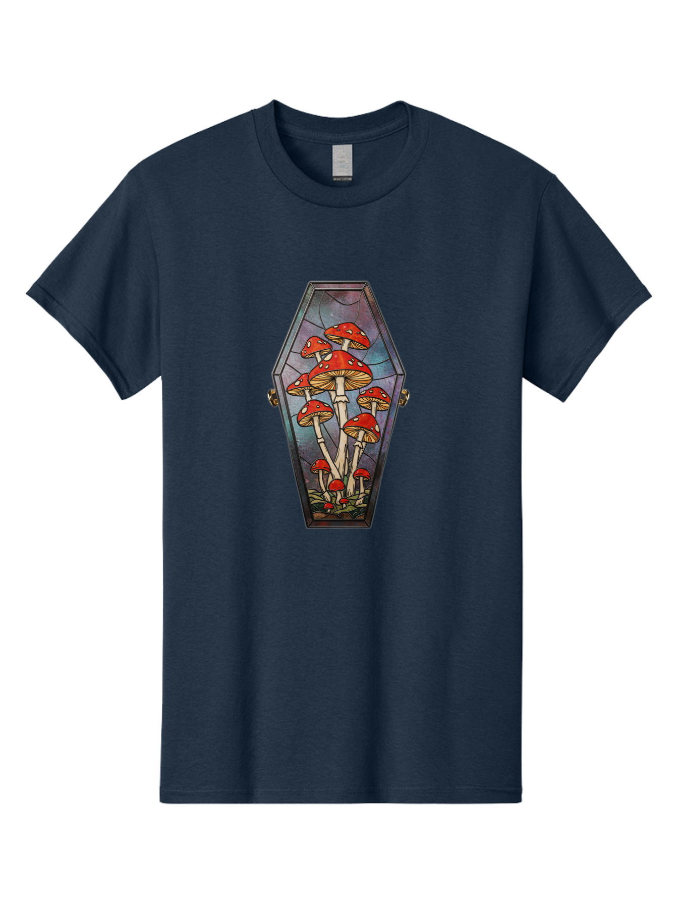 Coffin-With-Mushrooms-1 Men'S Graphic Tee, 100% Cotton, Comfortable Casual Summer Wear, Machine Washable, Vintage Camera, Old Camera, Antique Camera, Black Camera, Classic Photography, Photography Equipment, Nostalgic Device, Film Camera, Bam090