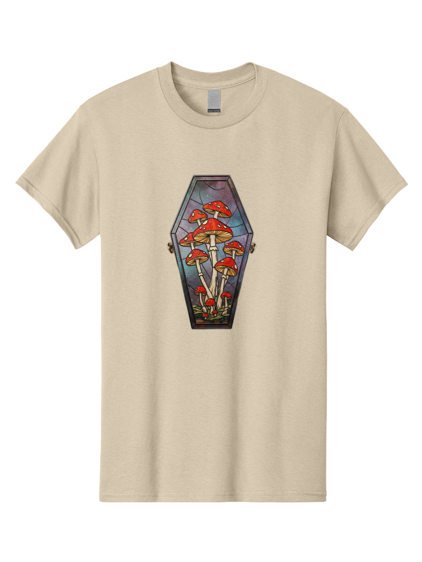Coffin-With-Mushrooms-1 Men'S Graphic Tee, 100% Cotton, Comfortable Casual Summer Wear, Machine Washable, Vintage Camera, Old Camera, Antique Camera, Black Camera, Classic Photography, Photography Equipment, Nostalgic Device, Film Camera, Bam090
