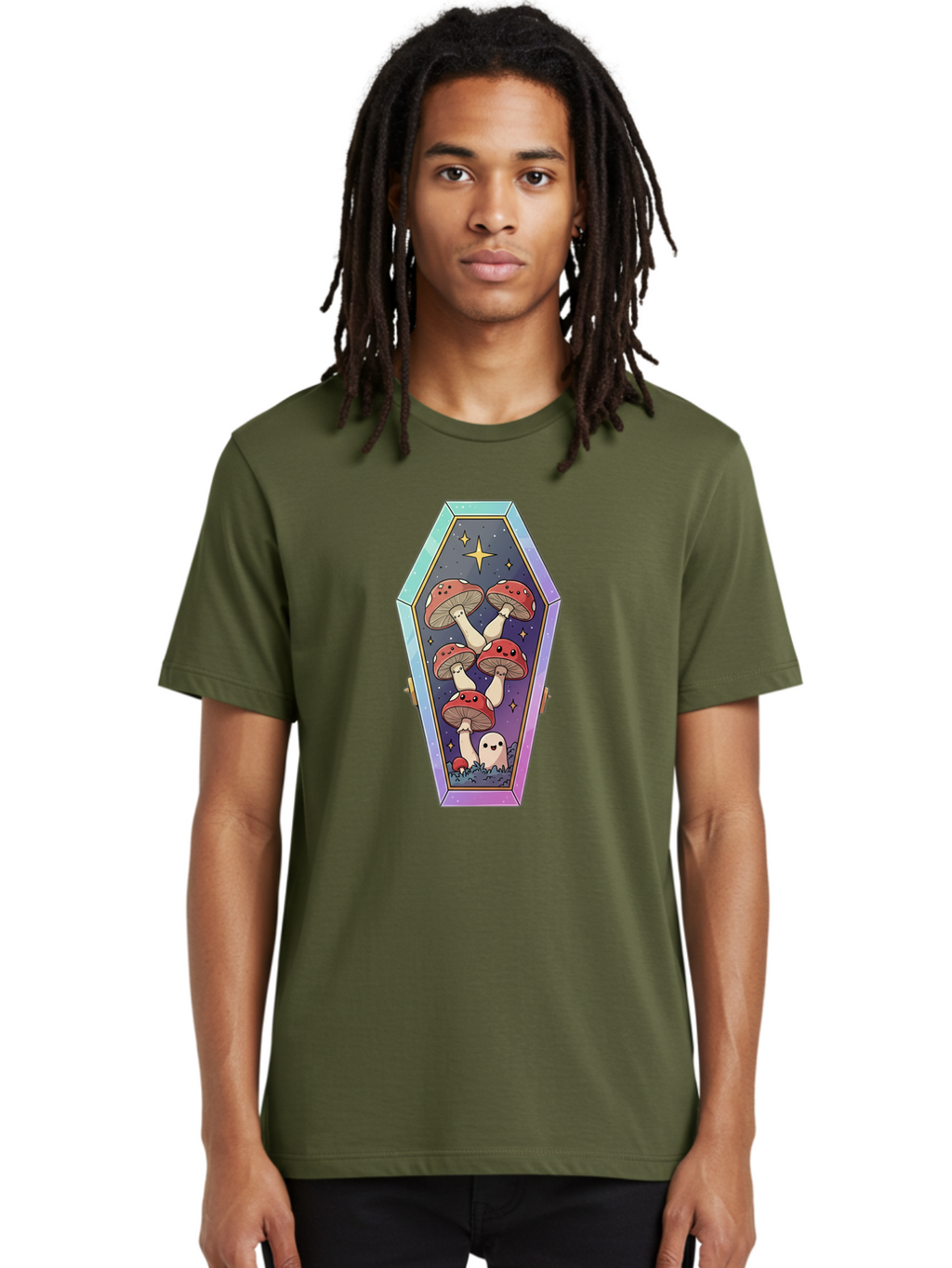 Coffin-With-Mushrooms Men'S Graphic Tee, 100% Cotton, Comfortable Casual Summer Wear, Machine Washable, Vintage Camera, Old Camera, Antique Camera, Black Camera, Classic Photography, Photography Equipment, Nostalgic Device, Film Camera, Bam091