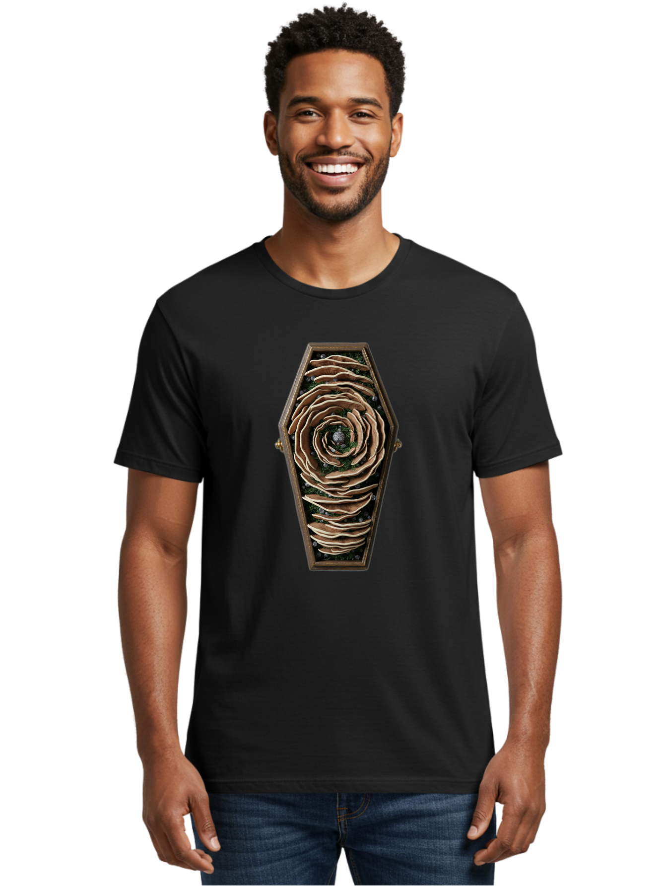 Coffin-With-Rose Men'S Graphic Tee, 100% Cotton, Comfortable Casual Summer Wear, Machine Washable, Vintage Camera, Old Camera, Antique Camera, Black Camera, Classic Photography, Photography Equipment, Nostalgic Device, Film Camera, Camera Art Bam092