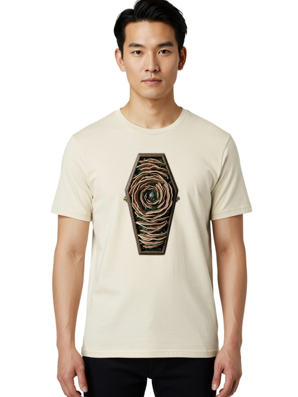 Coffin-With-Rose Men'S Graphic Tee, 100% Cotton, Comfortable Casual Summer Wear, Machine Washable, Vintage Camera, Old Camera, Antique Camera, Black Camera, Classic Photography, Photography Equipment, Nostalgic Device, Film Camera, Camera Art Bam092