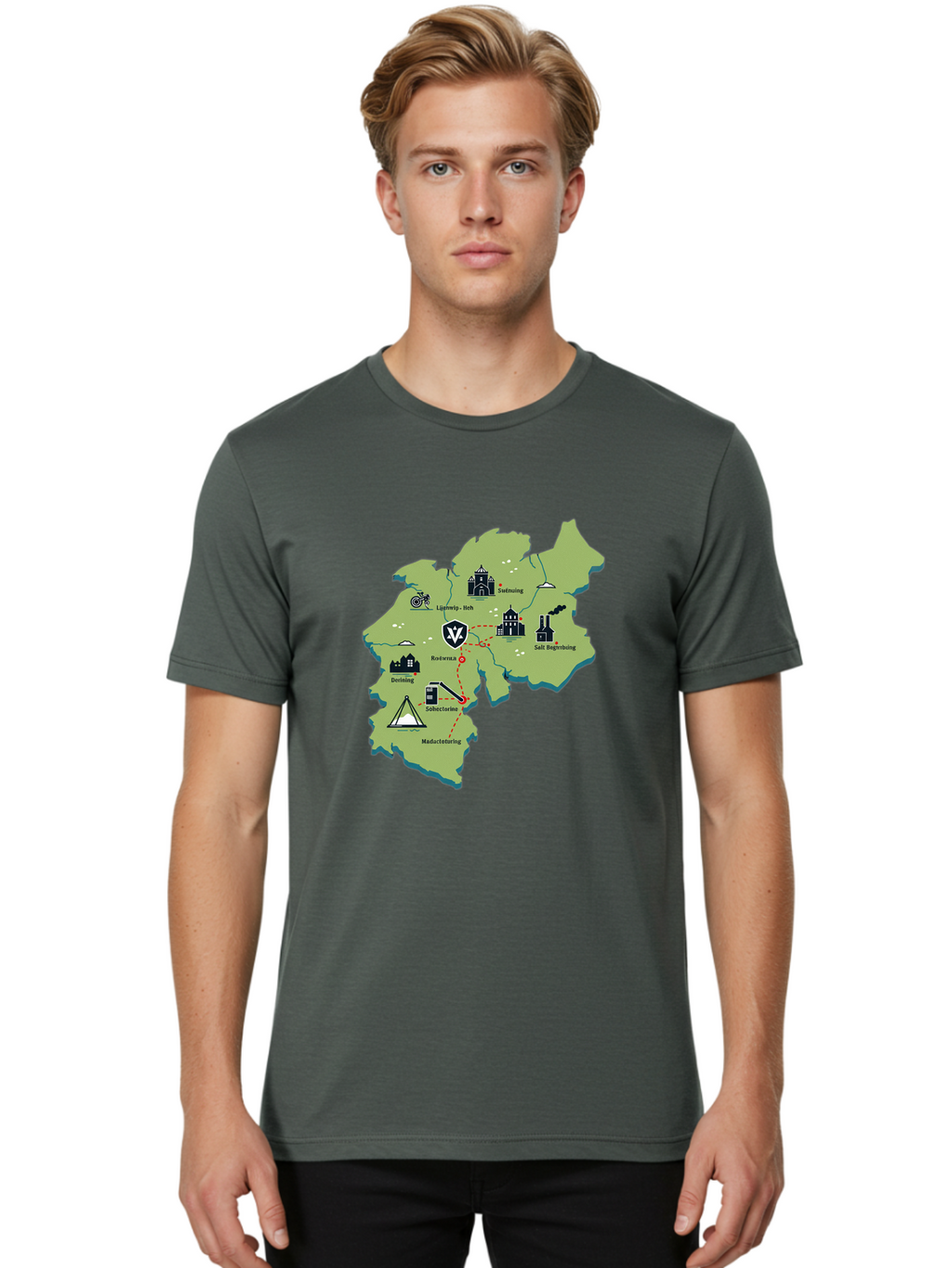 Colchester-Map Men'S Graphic Tee, 100% Cotton, Comfortable Casual Summer Wear, Machine Washable, Vintage Camera, Old Camera, Antique Camera, Black Camera, Classic Photography, Photography Equipment, Nostalgic Device, Film Camera, Camera Art Bam093